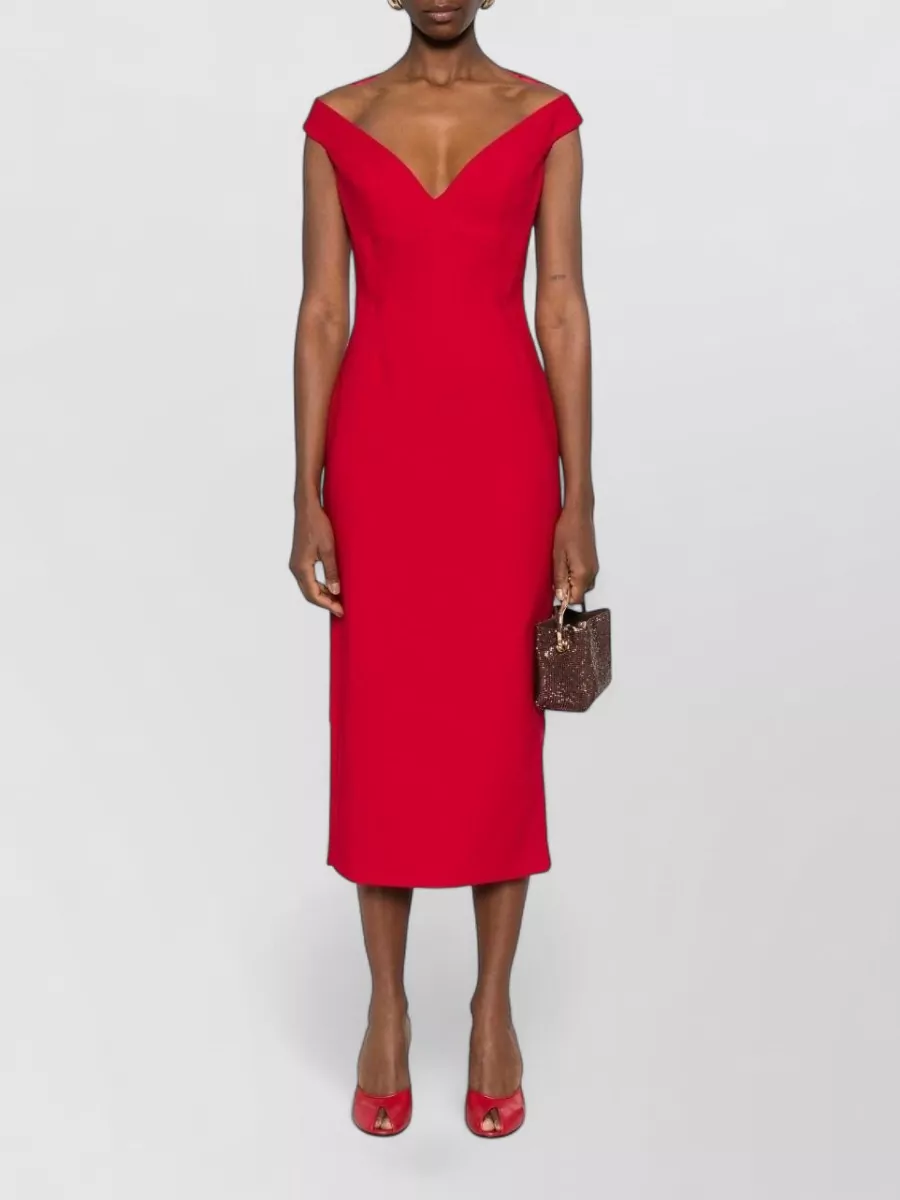 Solace London V-neck sleeveless midi dress