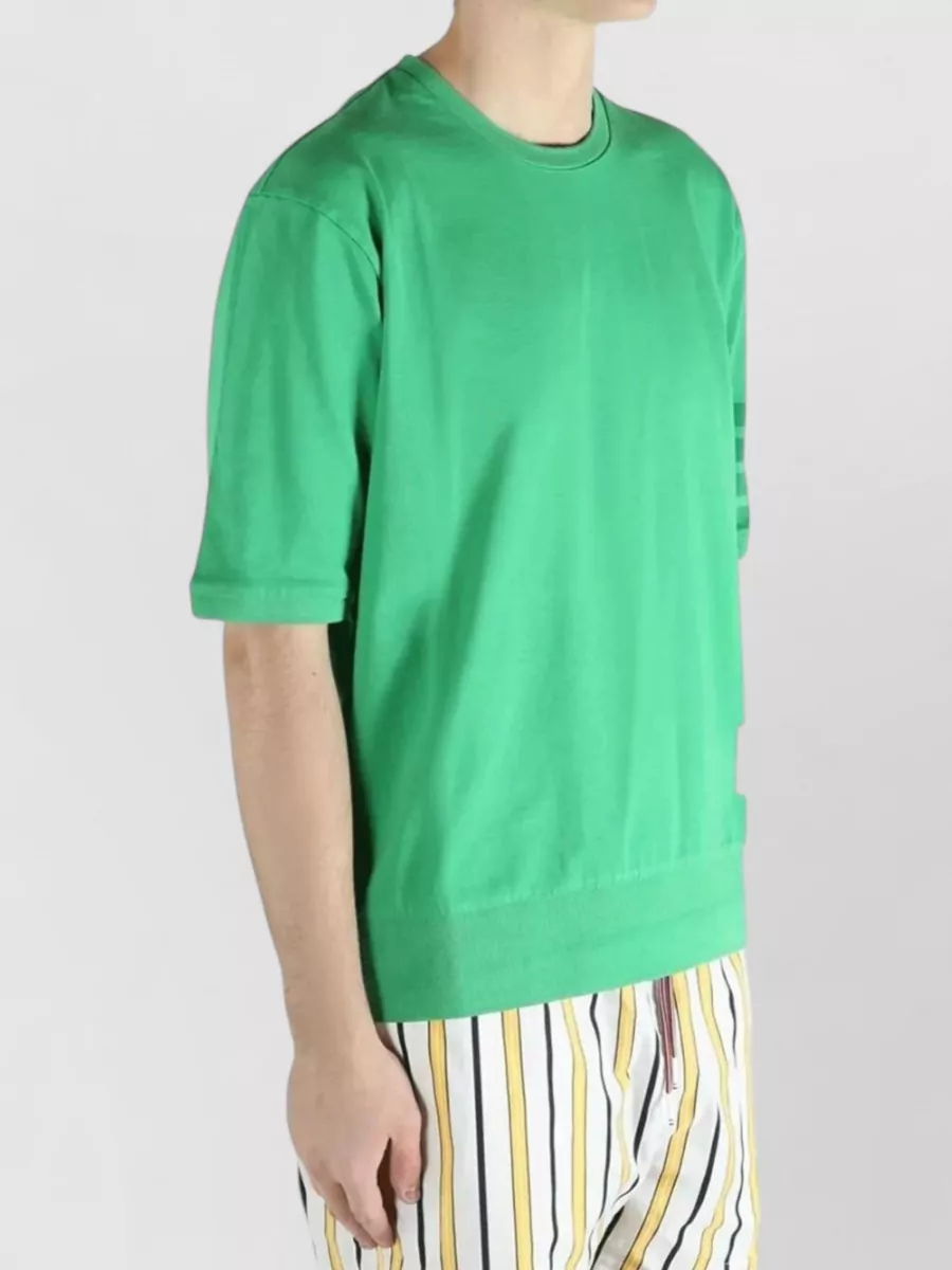 Thom Browne Striped Short-Sleeve Cotton T-Shirt