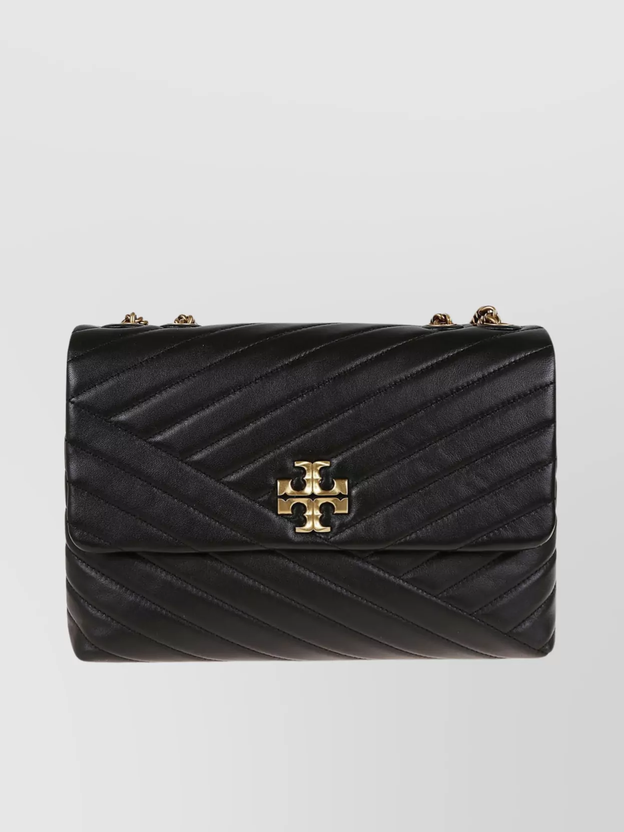 Shop Tory Burch Chevron Quilted Shoulder Bag In Black