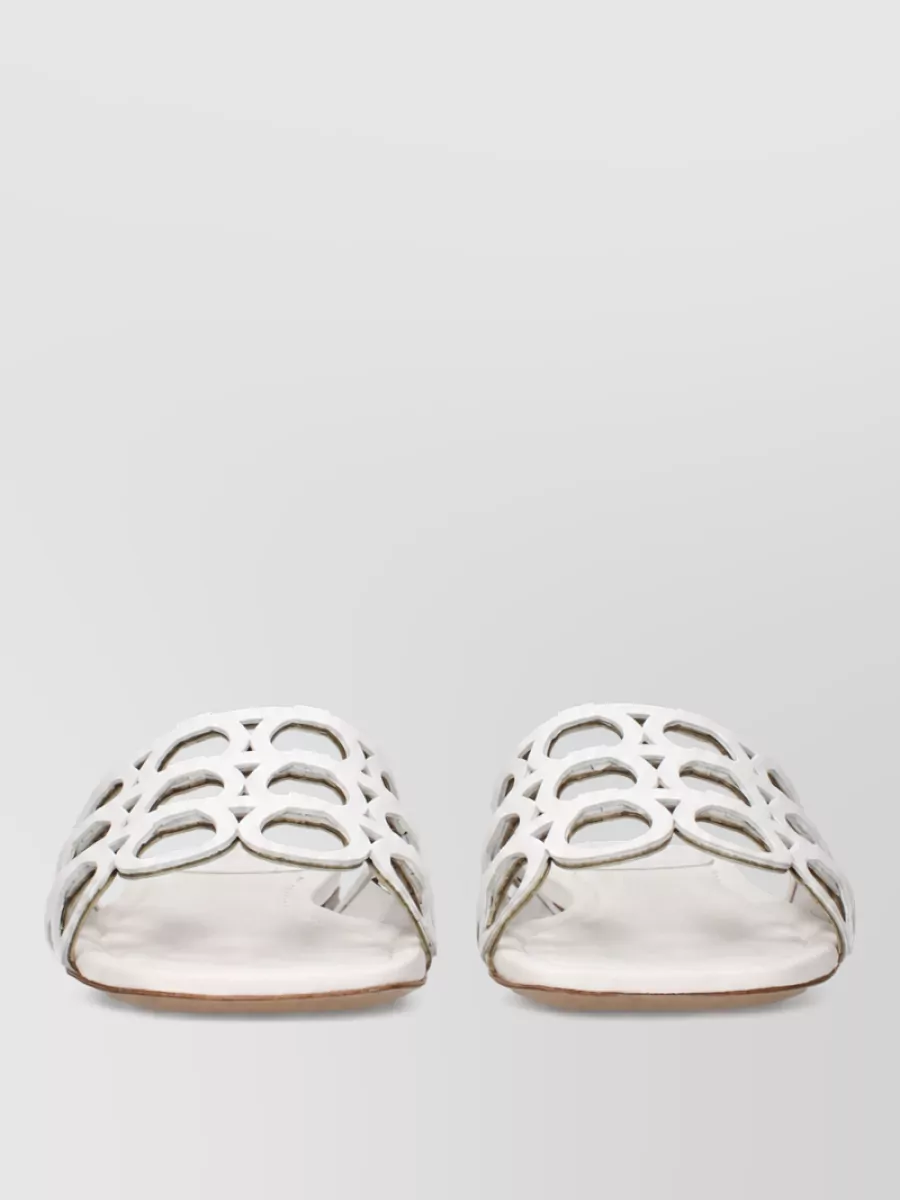 Ferragamo leather slide sandals