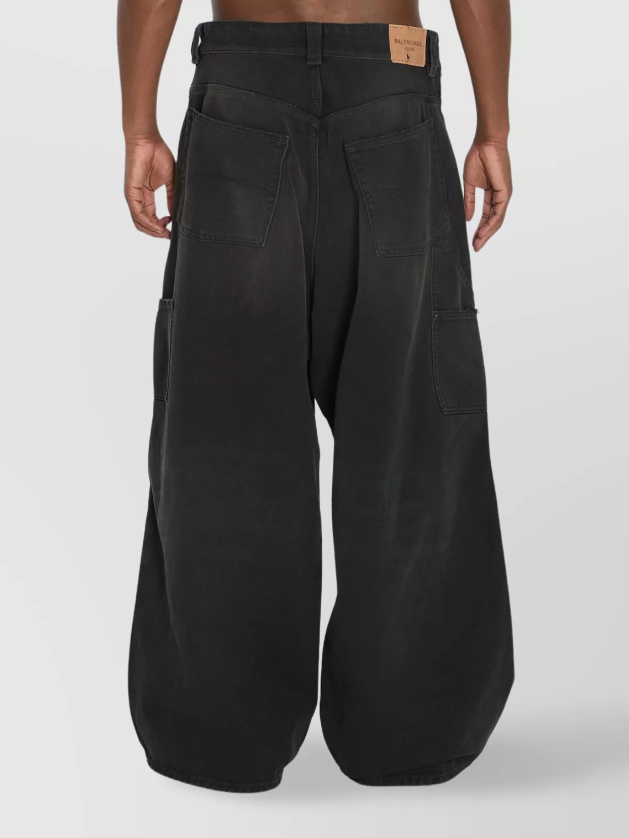 Balenciaga Baggy Distressed Denim Trousers