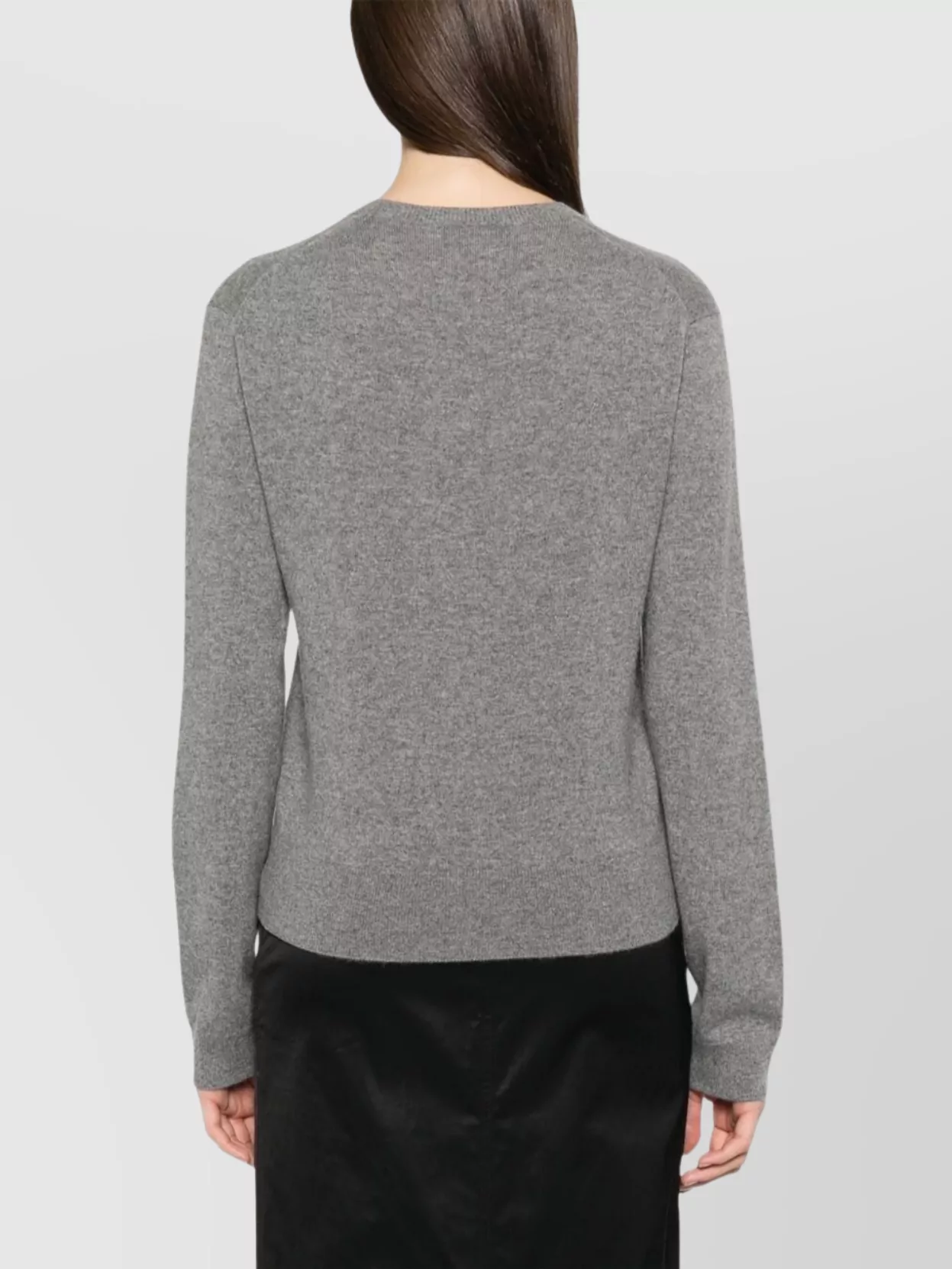 Totême V Neck Long Sleeve Ribbed Top