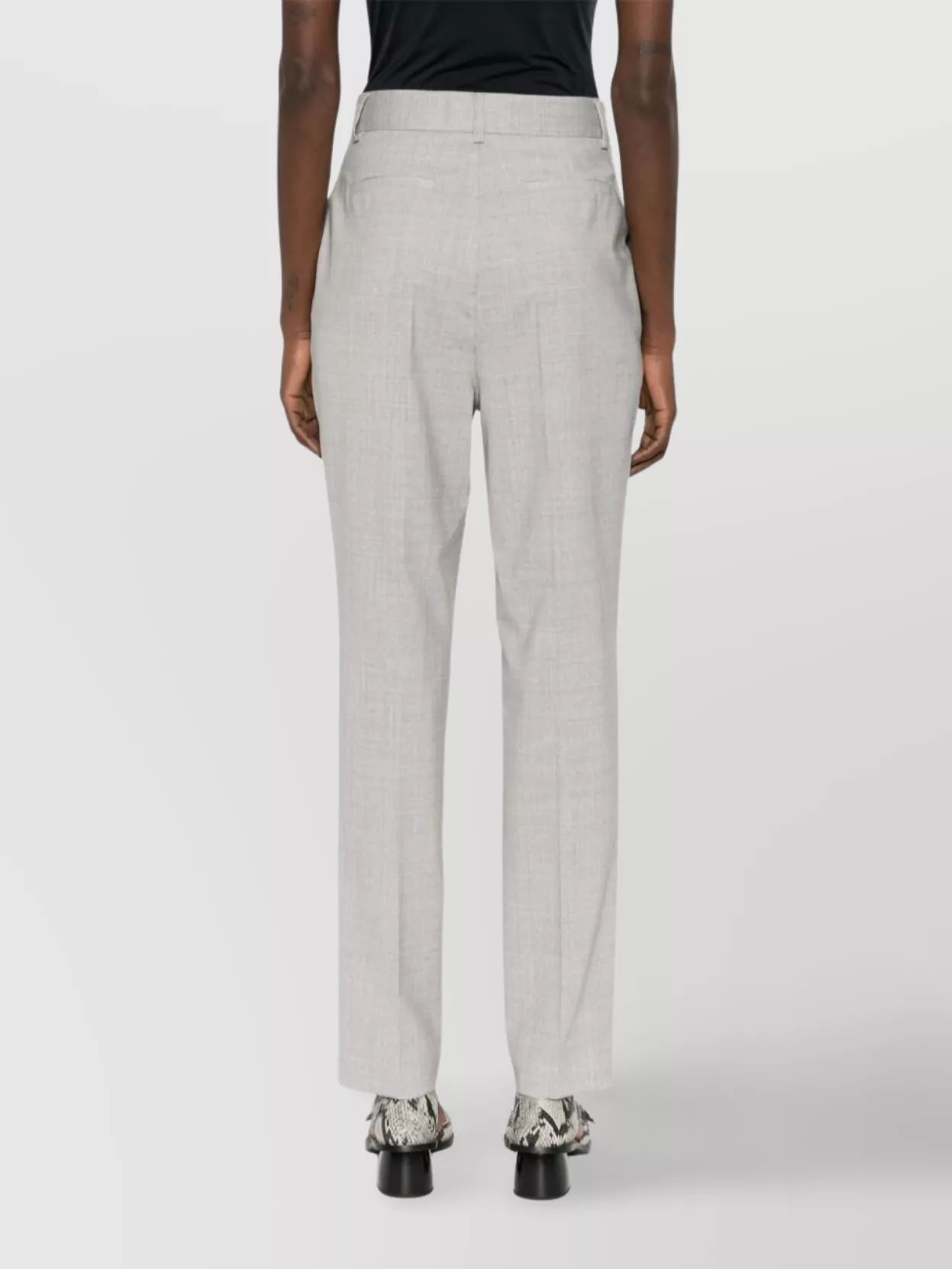 P.a.r.o.s.h High-waisted Wool Trousers With Crease Detail