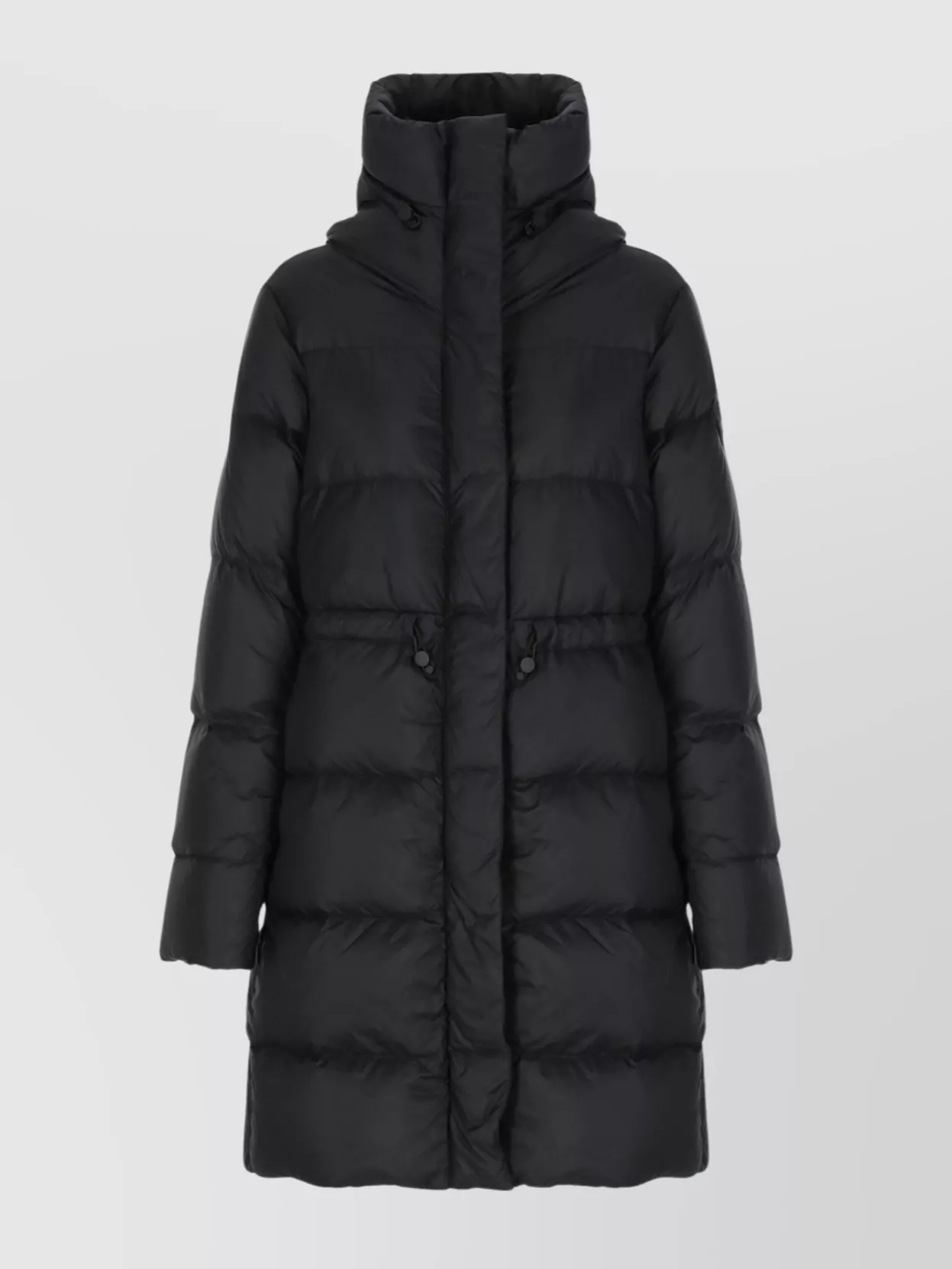 Canada Goose Padded Parka With Hood And Long Sleeves In Black