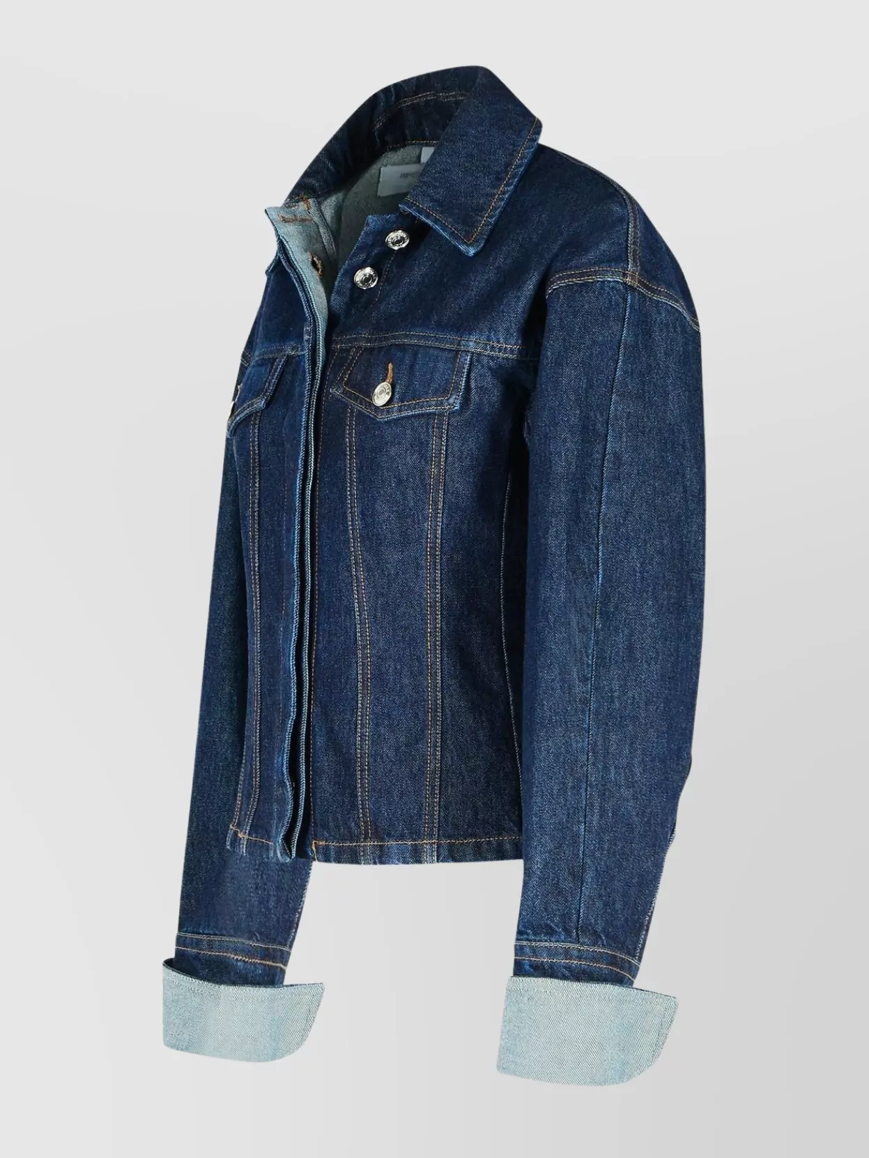 Sportmax 'gange' Contrast Stitching Denim Jacket With Front Pockets