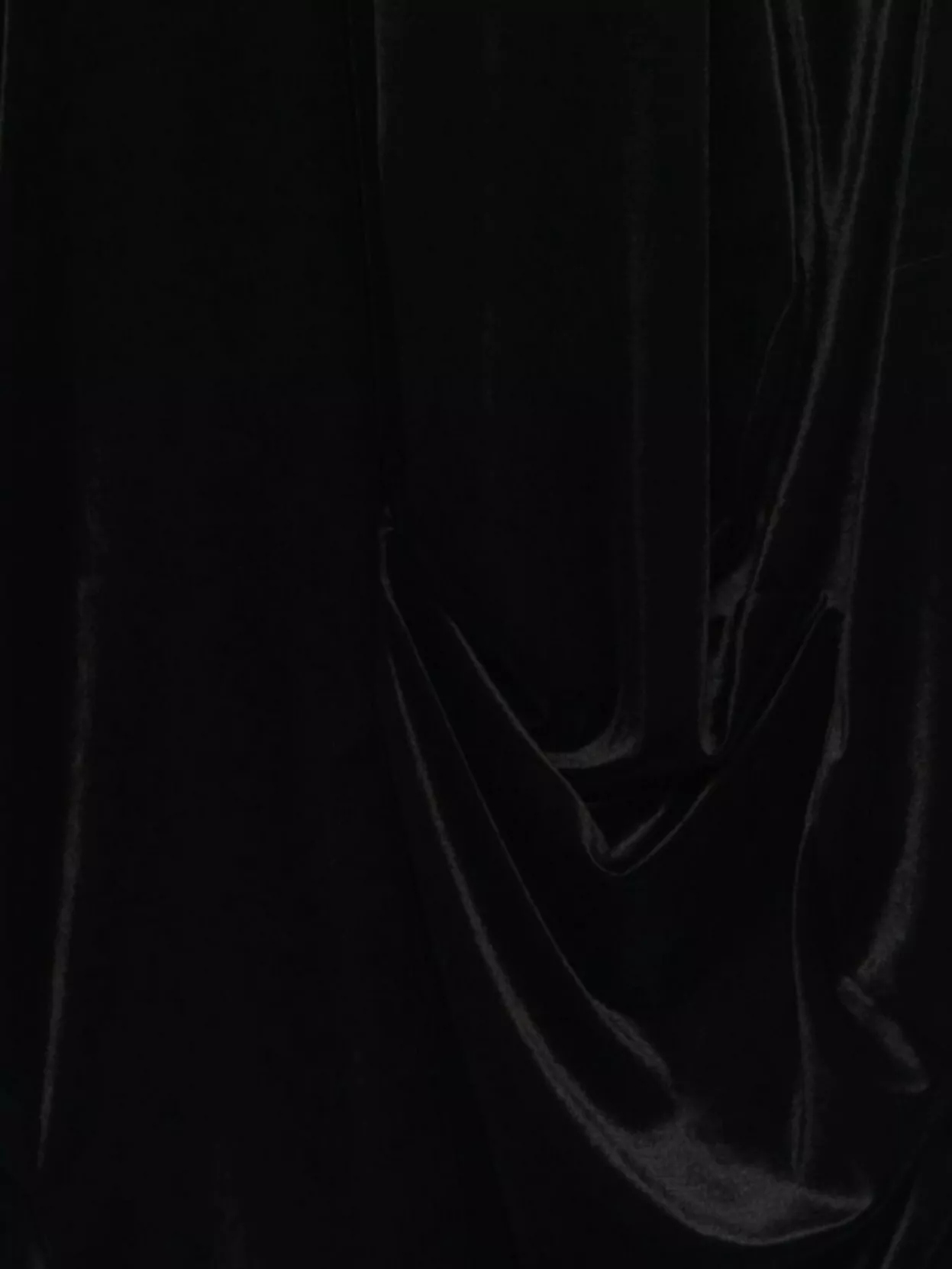 Comme Des Garçons Asymmetric Hem Velvet Draped Sleeveless Dress