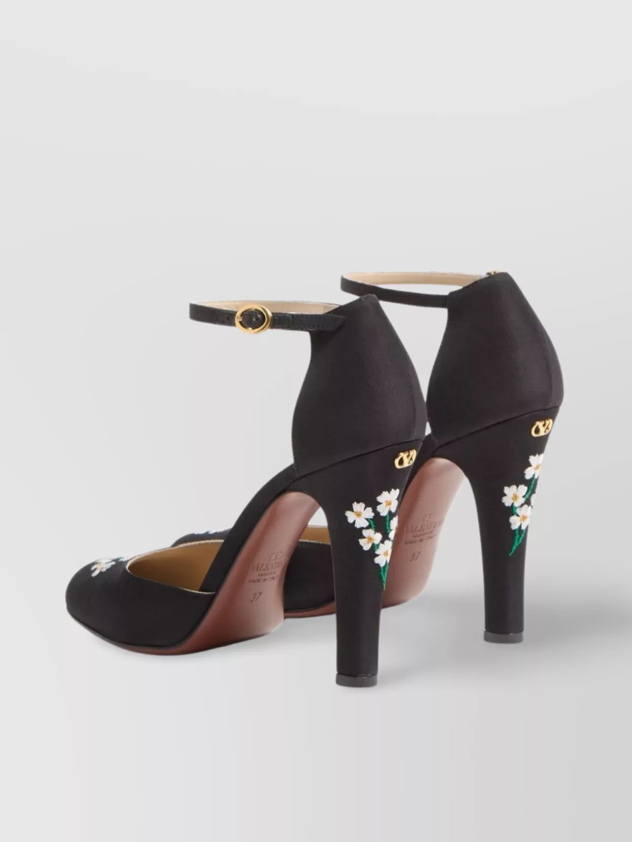 Valentino Garavani Pumps Floral Embroidery Gold-Tone Hardware