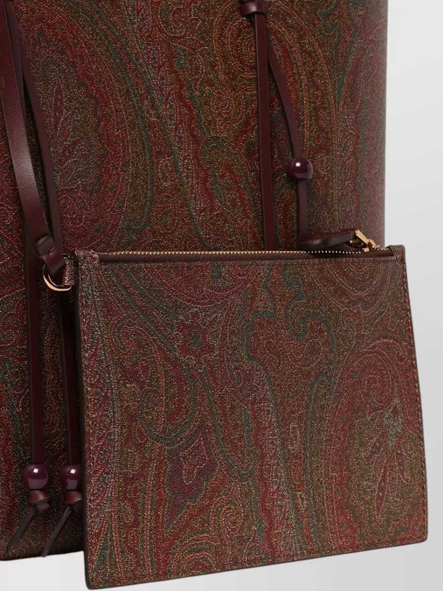 Etro Paisley Pattern Shoulder Bag Dual Handles
