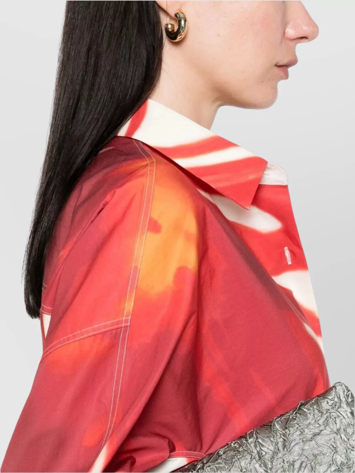 Dries Van Noten Casio Bold Print Collared Neck Shirt