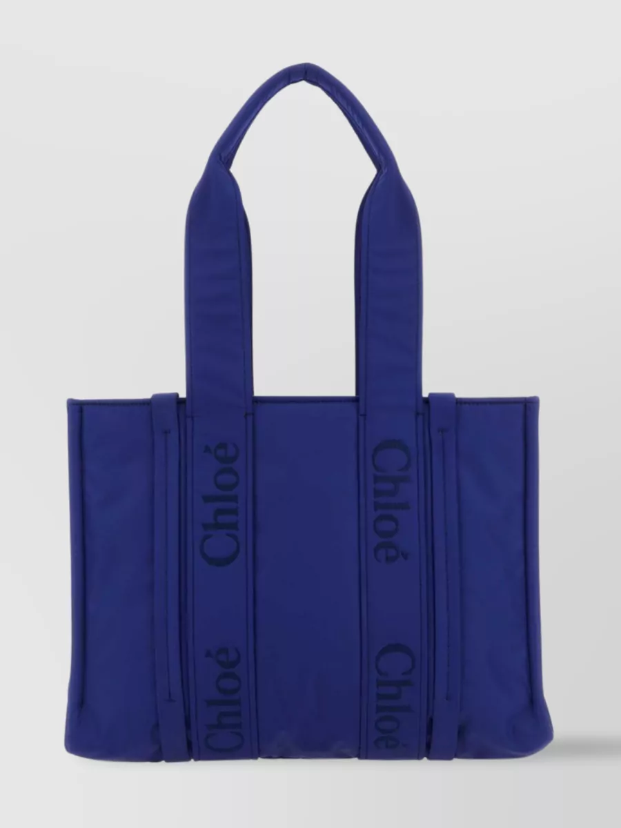 Shop Chloé Medium Woody Shopping Bag In Dynamic Blue