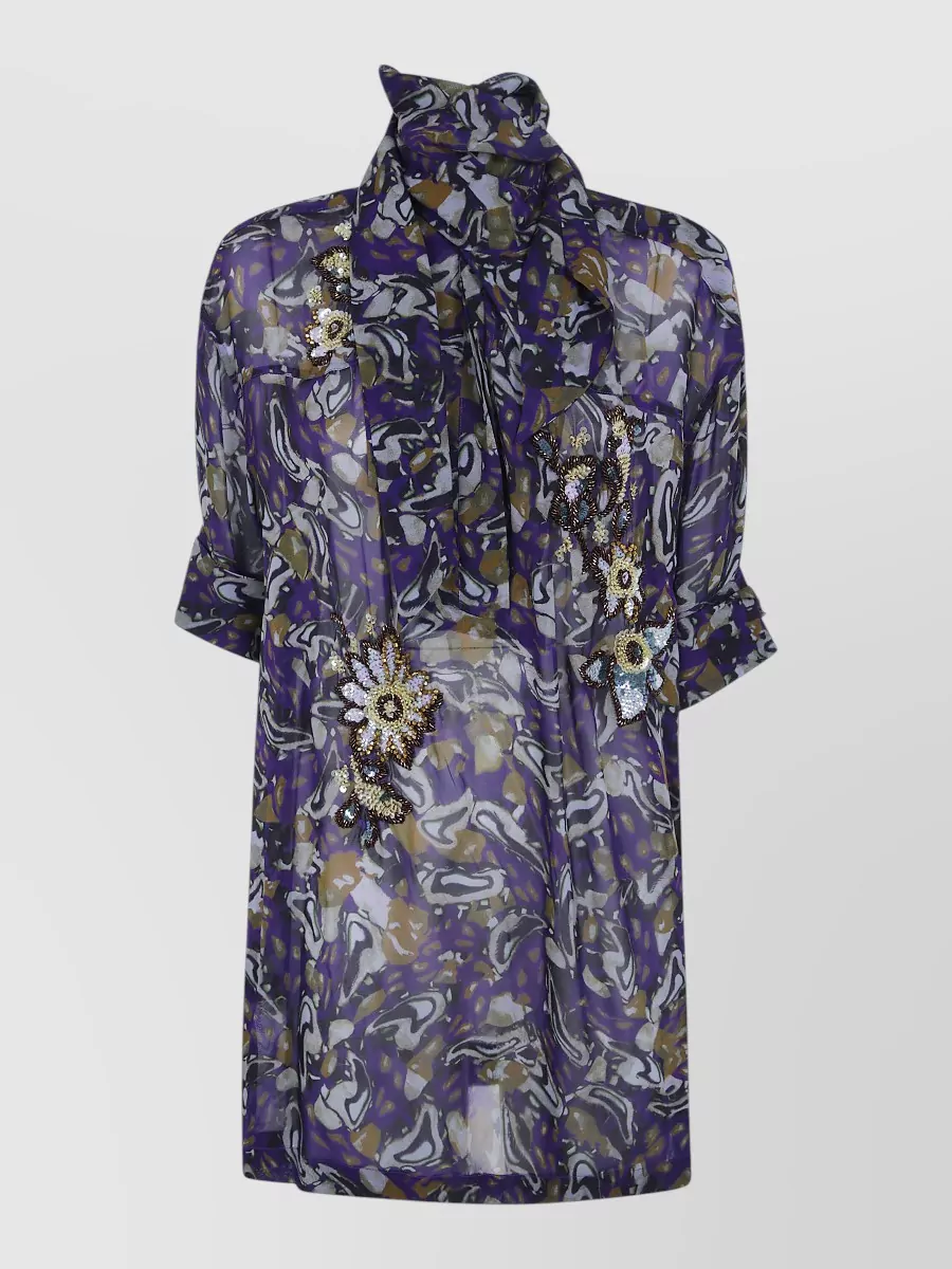 Dries Van Noten cotton embroidered blouse