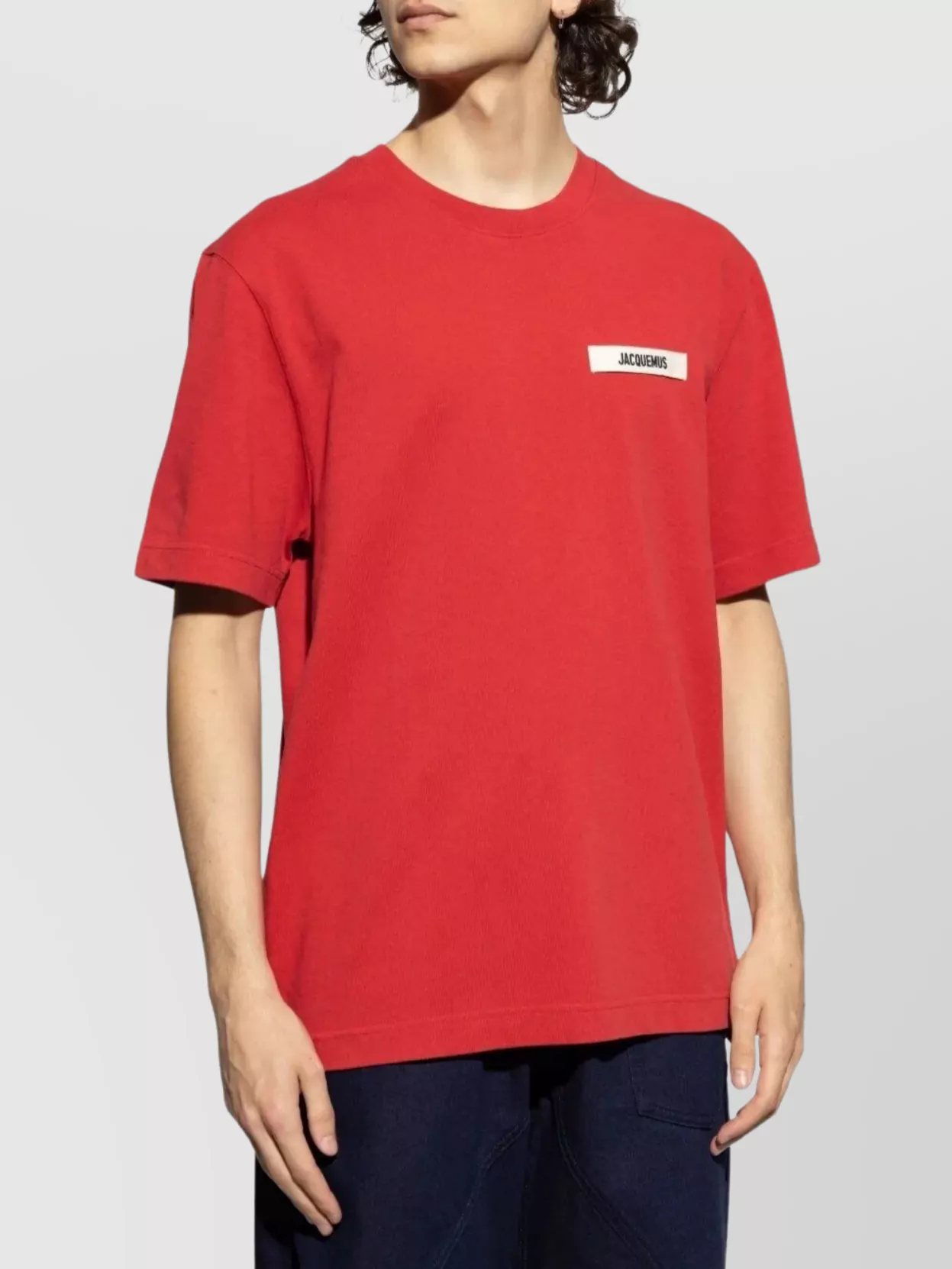 Jacquemus Grosgrain Neck T-Shirt Short Sleeves