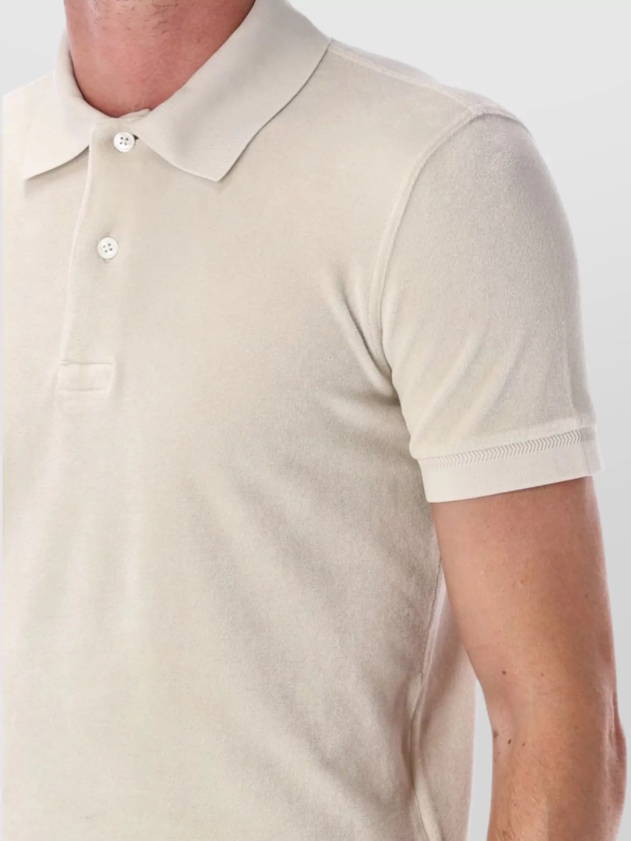 Tom Ford Ribbed Collar Polo Shirt