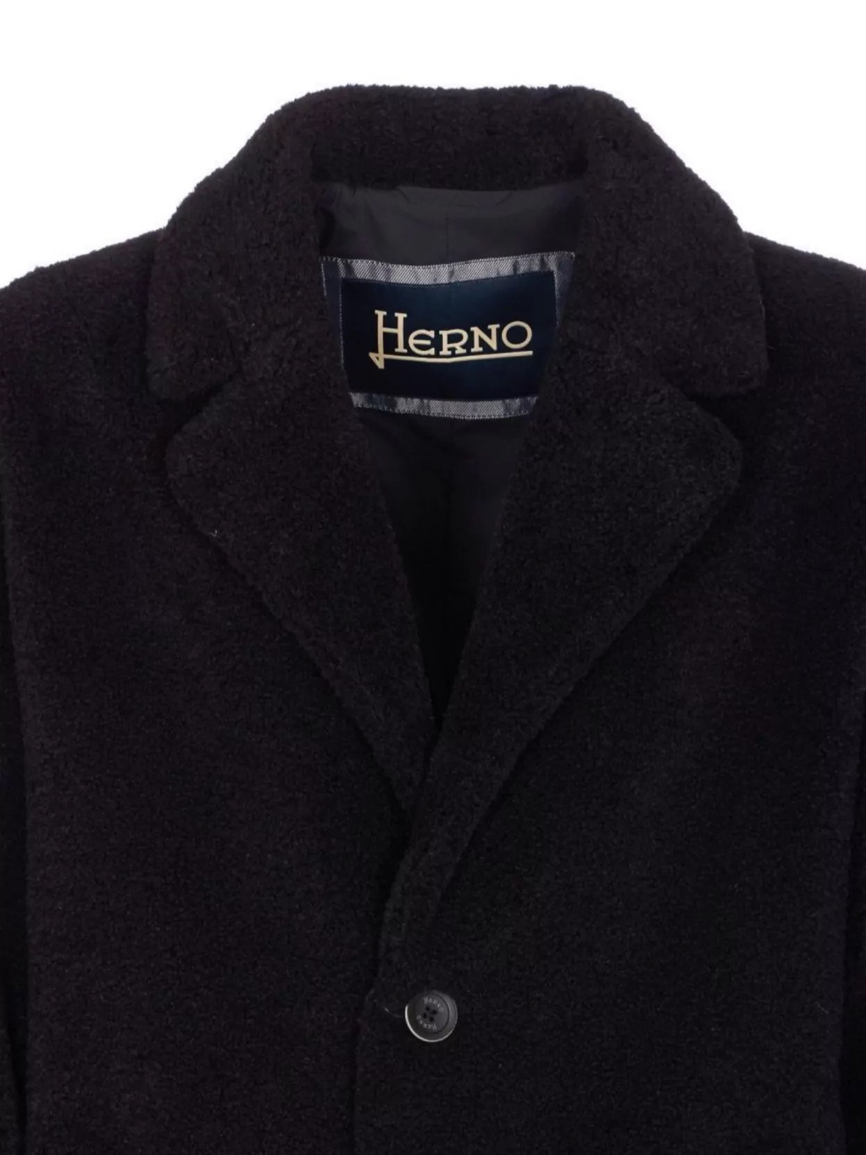 Herno Long Sleeve Notched Lapel Coat With Pockets