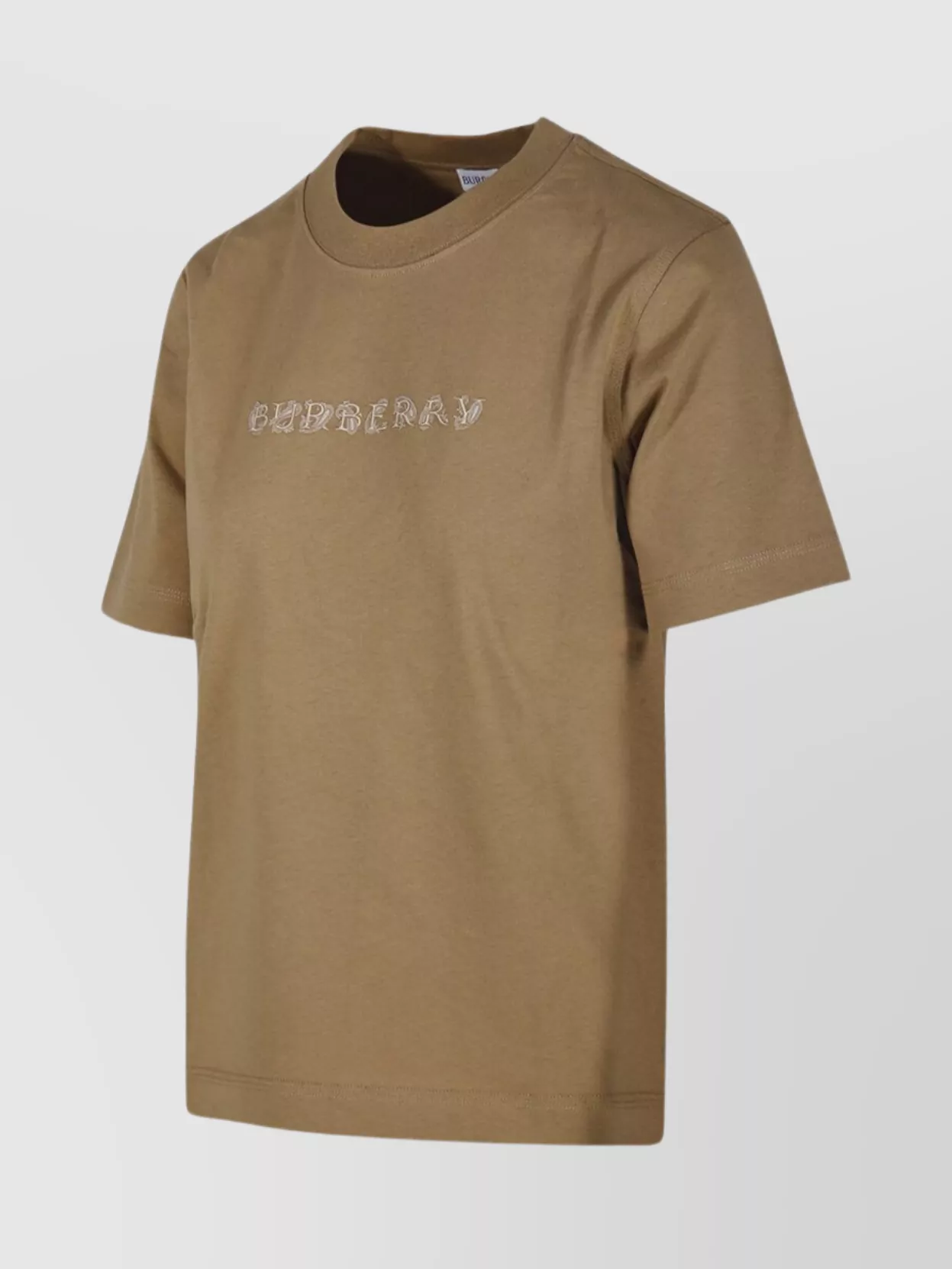 Shop Burberry Crew Neck Short Sleeves Straight Hem T-shirt