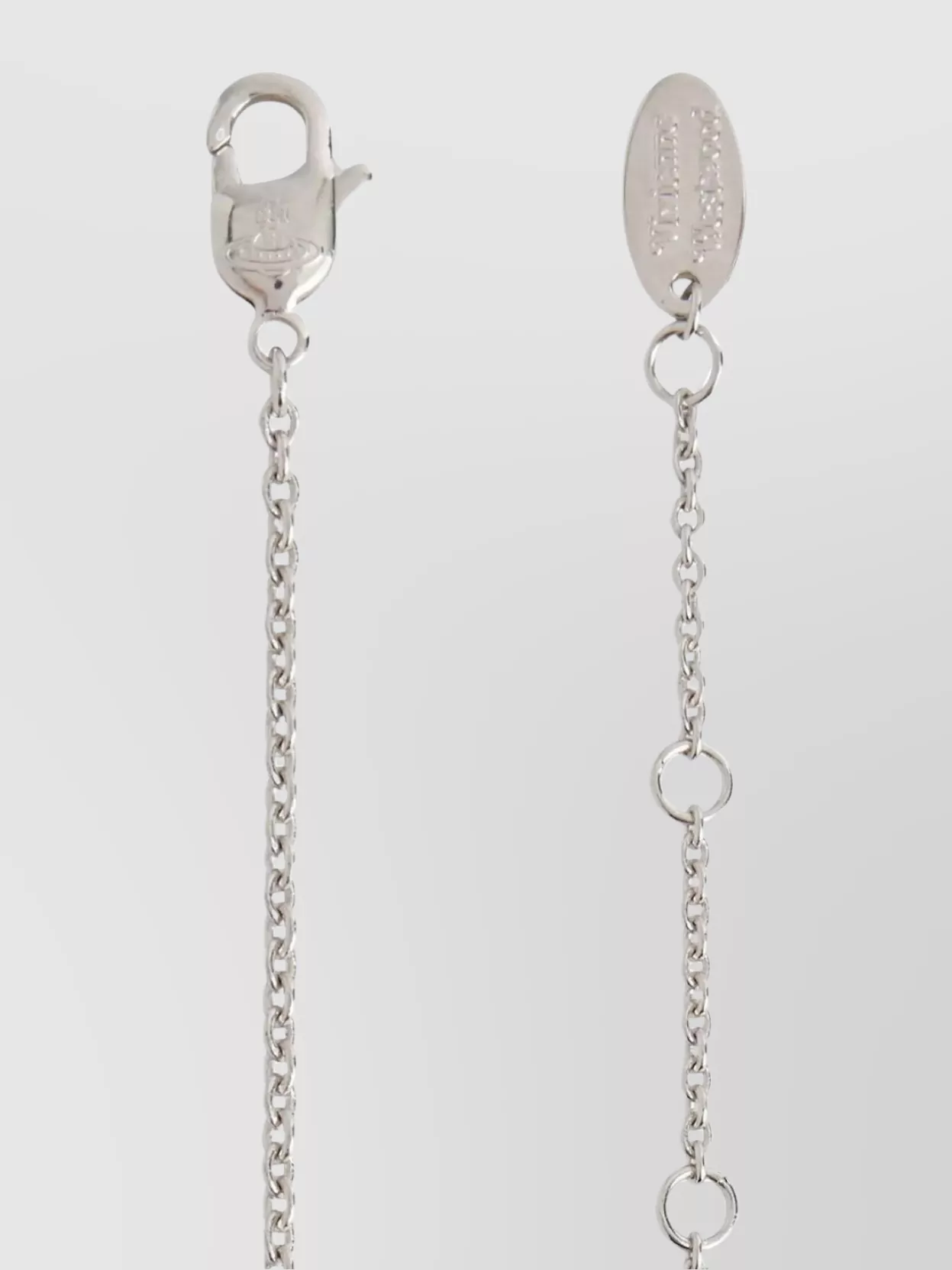 Vivienne Westwood Crystal Pendant Necklace With Adjustable Chain Link