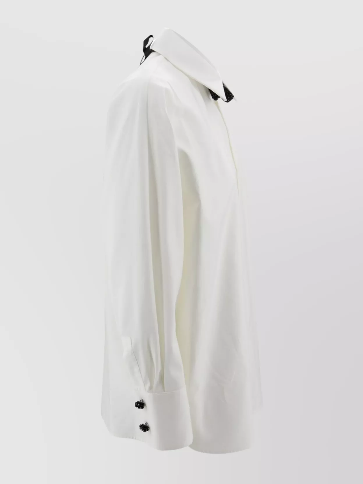 S Max Mara Embellished Collar Long Sleeves Top Back Tie