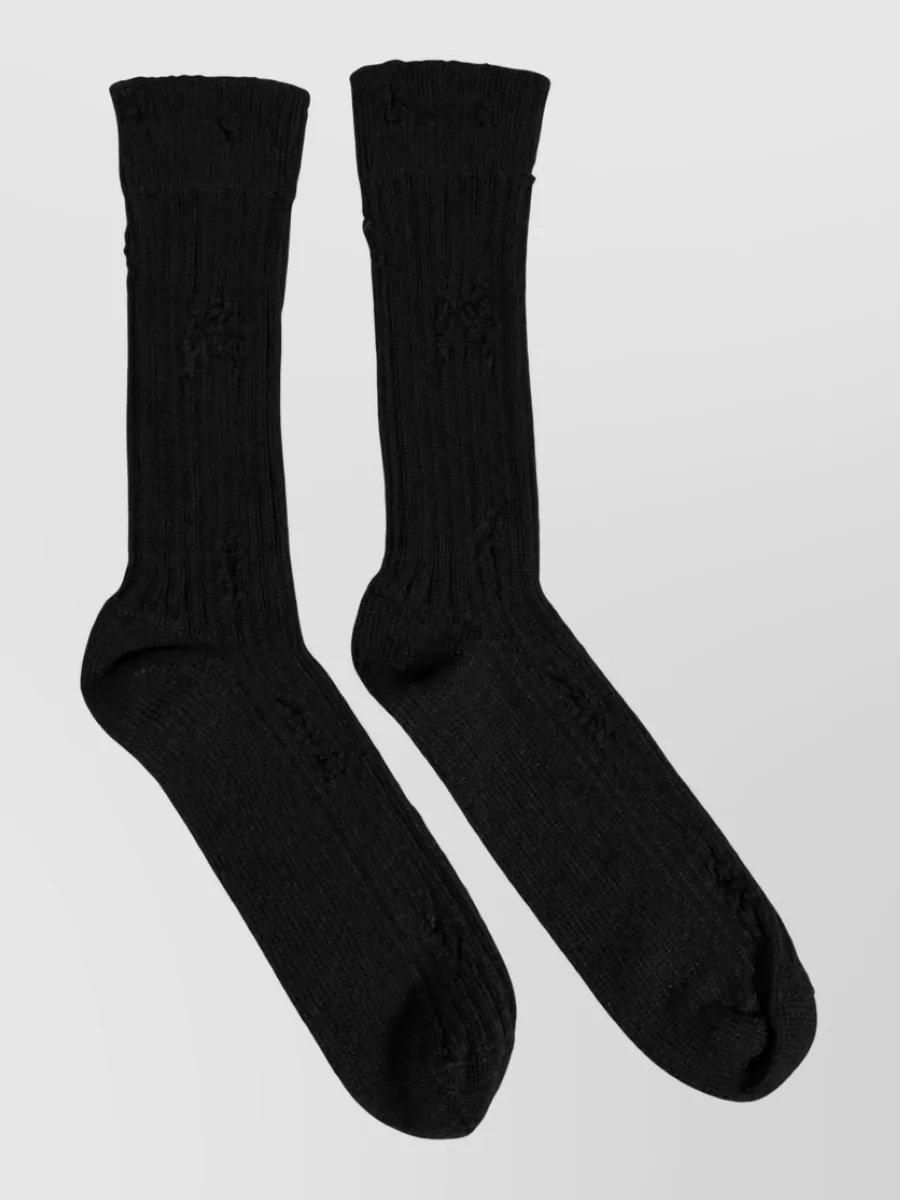 Dolce&Gabbana distressed mid-calf socks