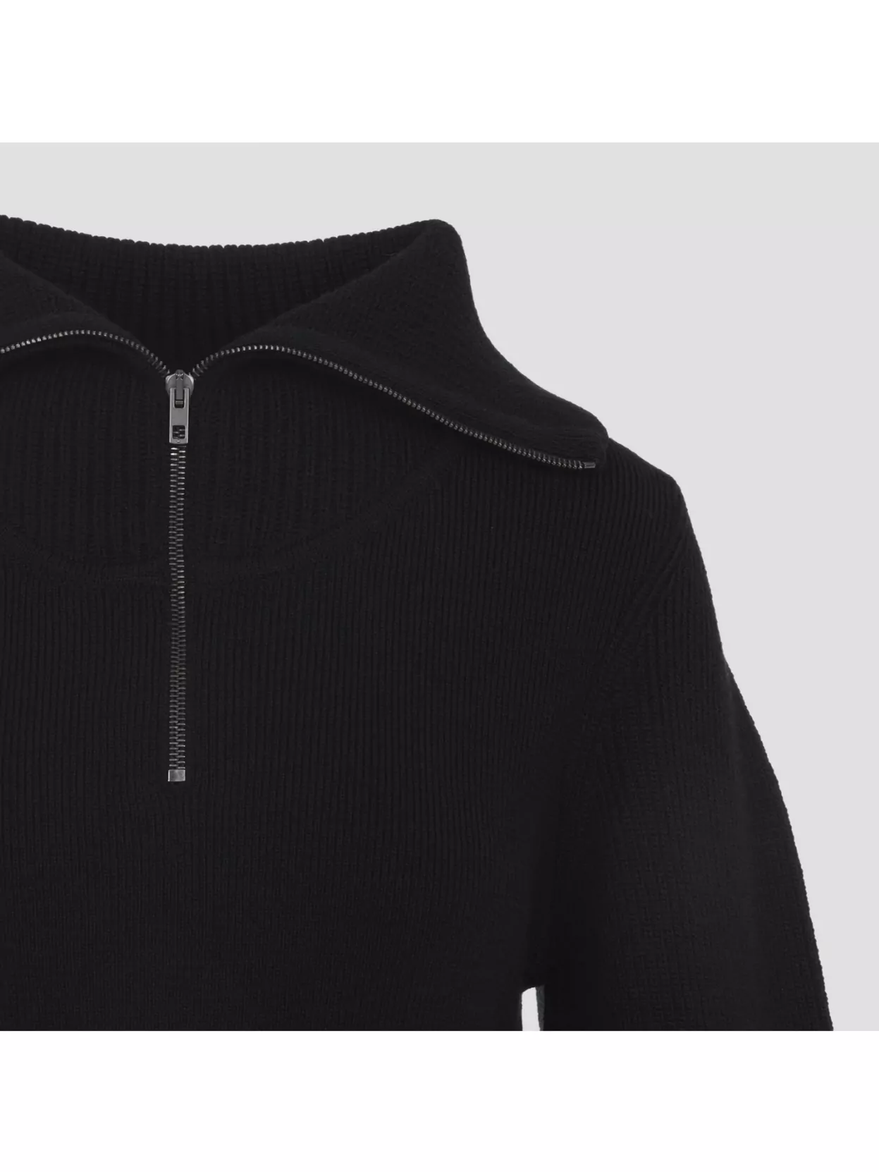Lemaire Knit Sweater High Collar Zip