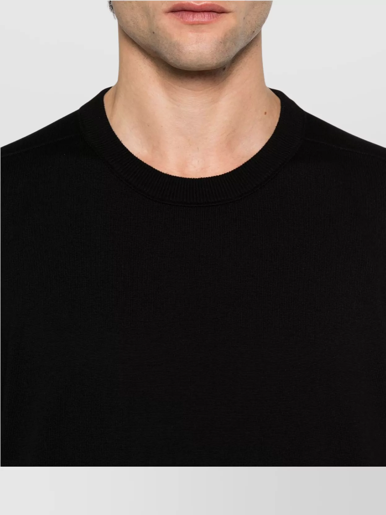 Shop Stone Island Left Sleeve Badge Crew Neck Sweater