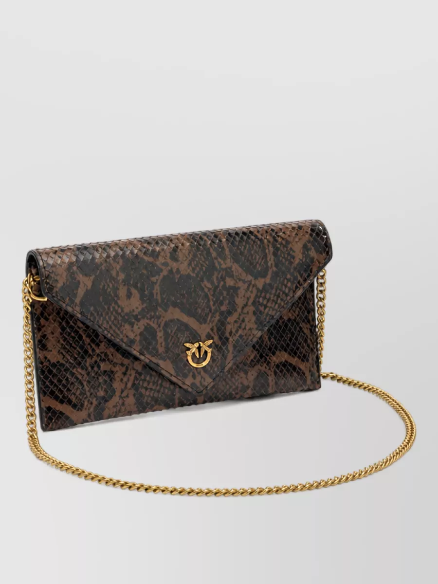 Pinko Mini Leather Clutch Bag