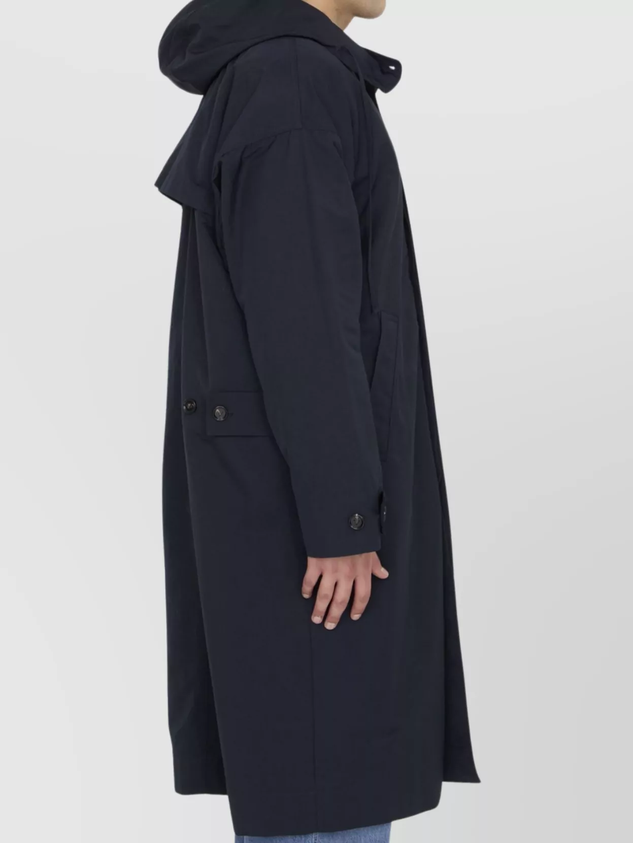 Bottega Veneta Oversized Trench Coat With Drawstring Hood