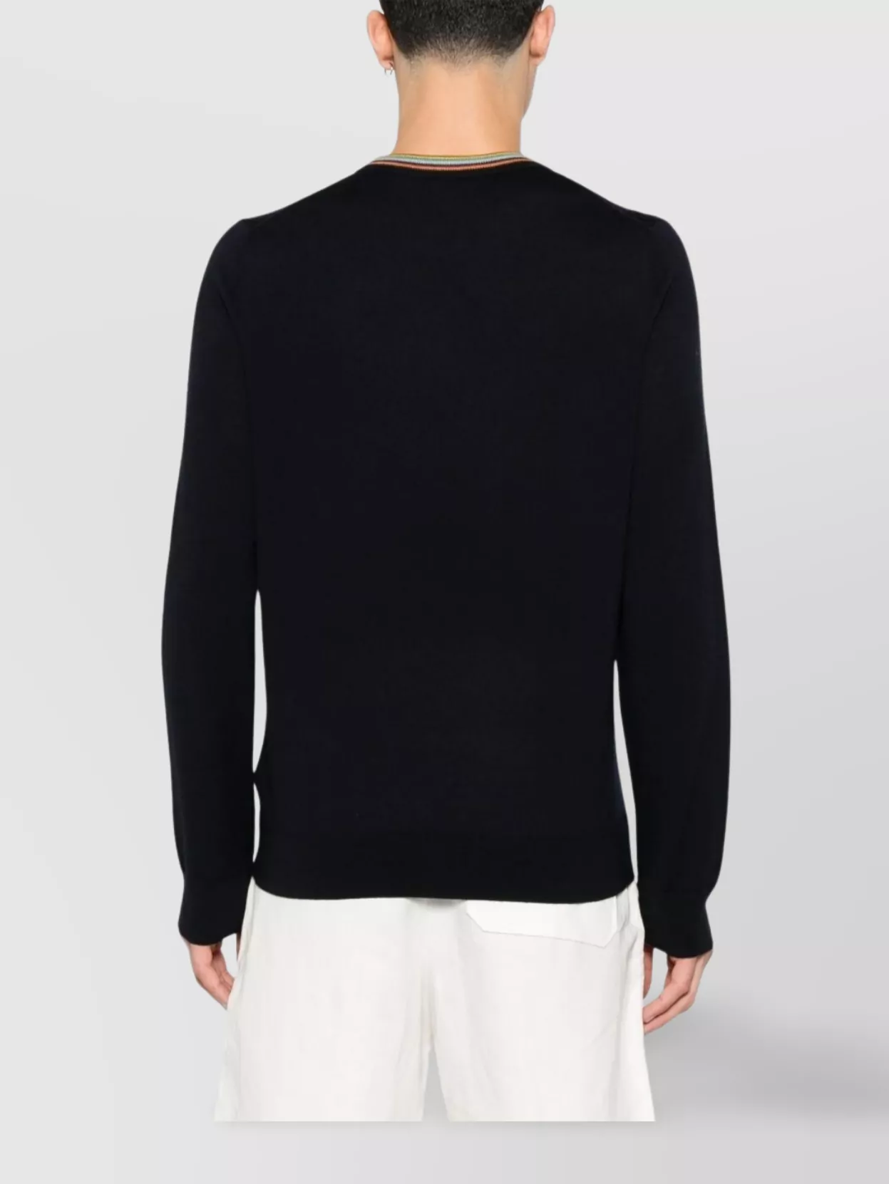 Shop Paul Smith Striped Crewneck Sweater Multicolor Detail