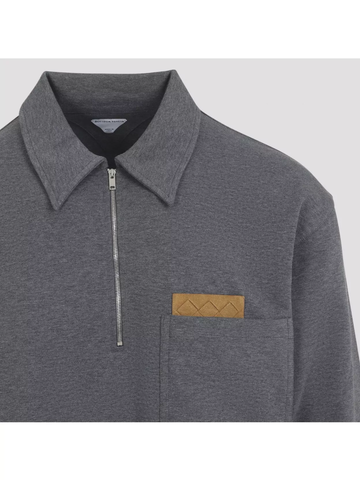 Bottega Veneta Long Sleeve Polo Shirt With Chest Pocket