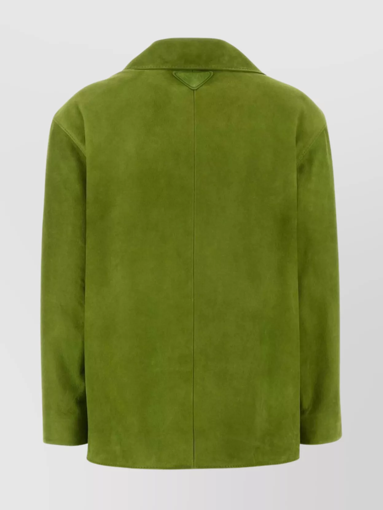Prada Suede Jacket With Collar And Flap Pockets