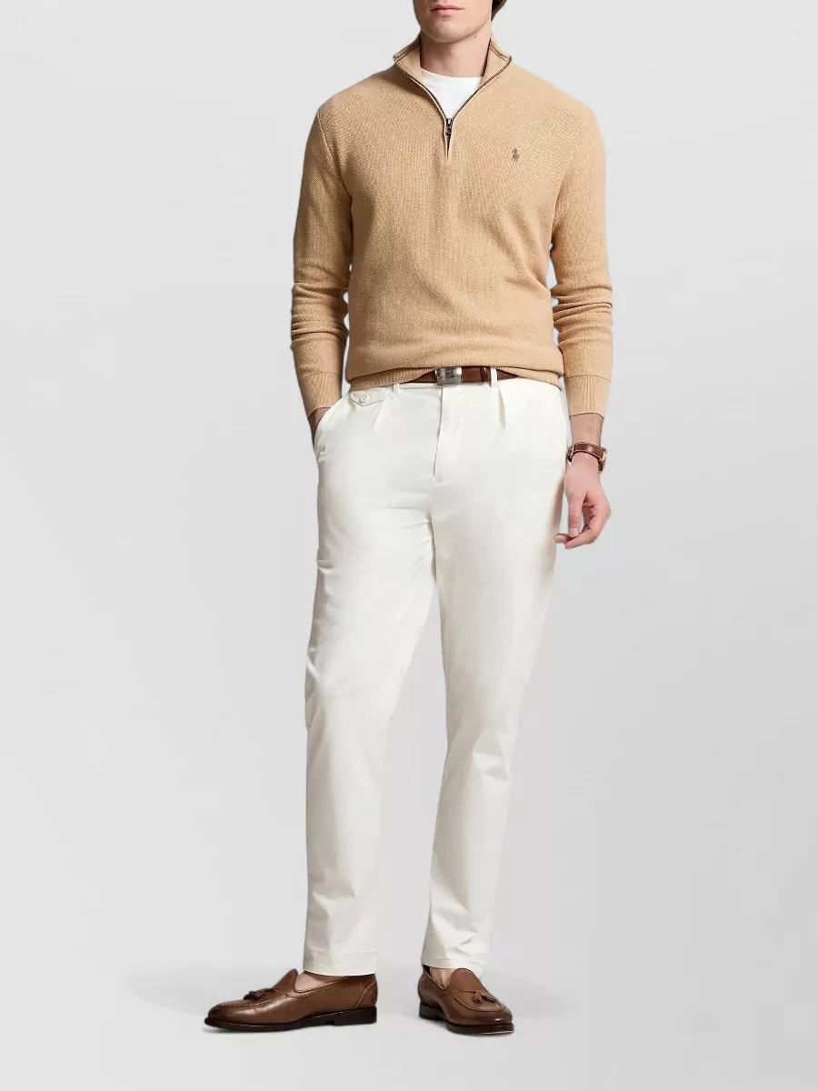 Polo Ralph Lauren Cotton Mockneck Quarter-Zip Long-Sleeve T-Shirt