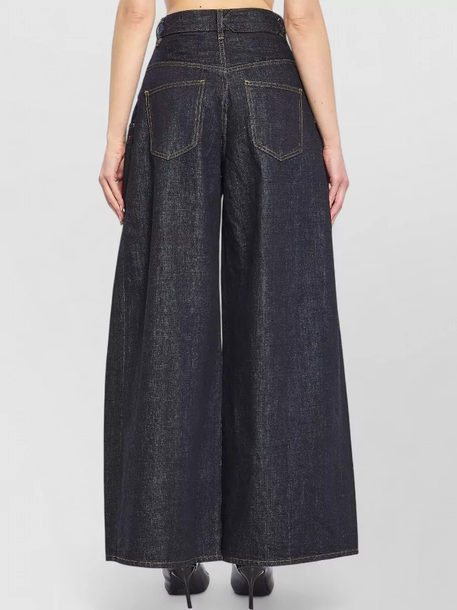 Jacquemus Wide Leg Denim Trousers Regular Waist