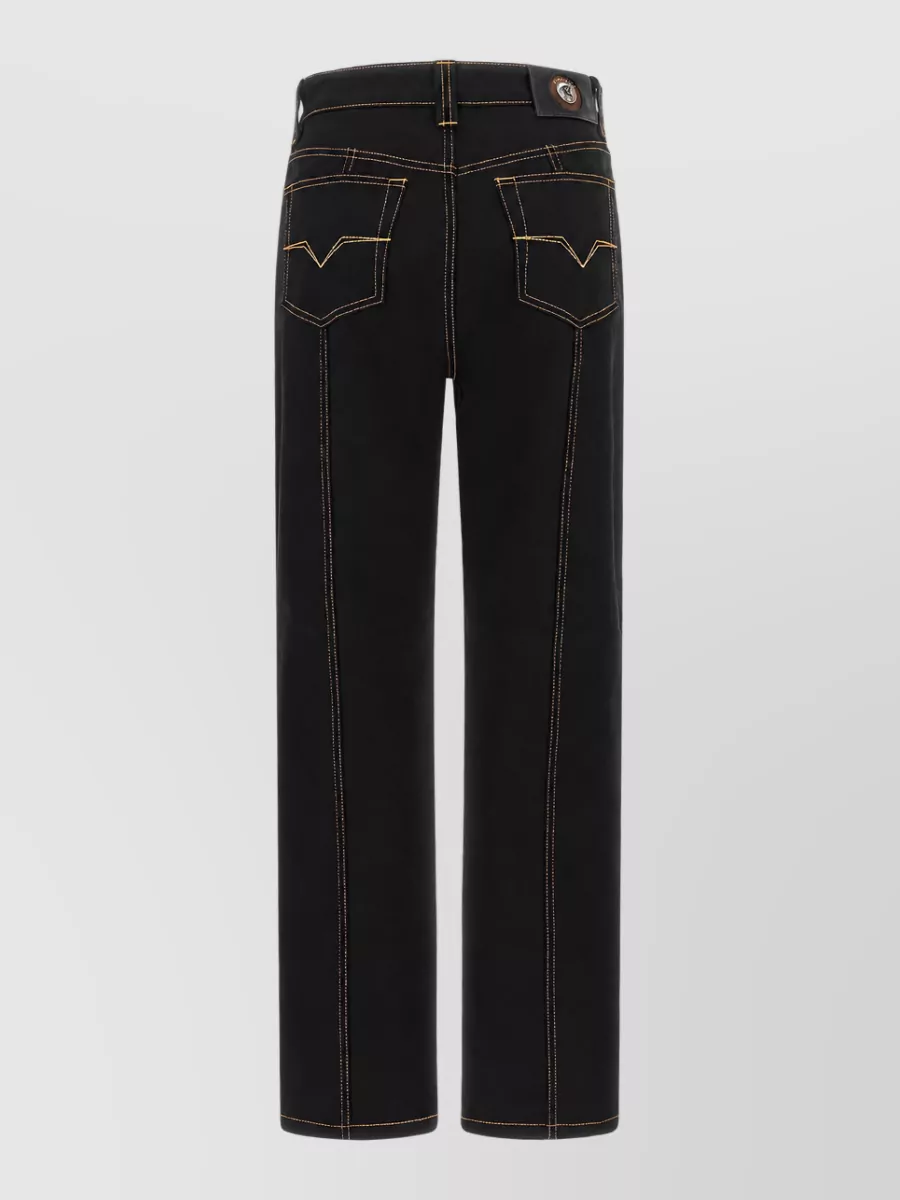Versace High-Rise Straight-Leg Denim Jeans
