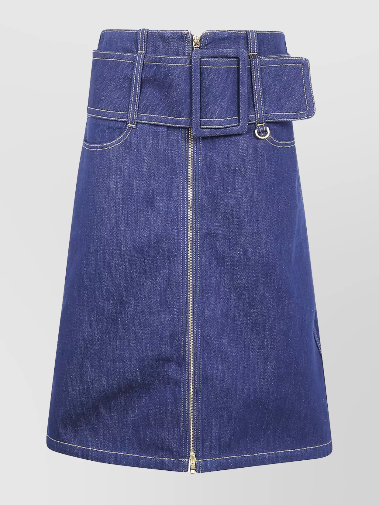 Patou Midi Skirt With Zip And Belt