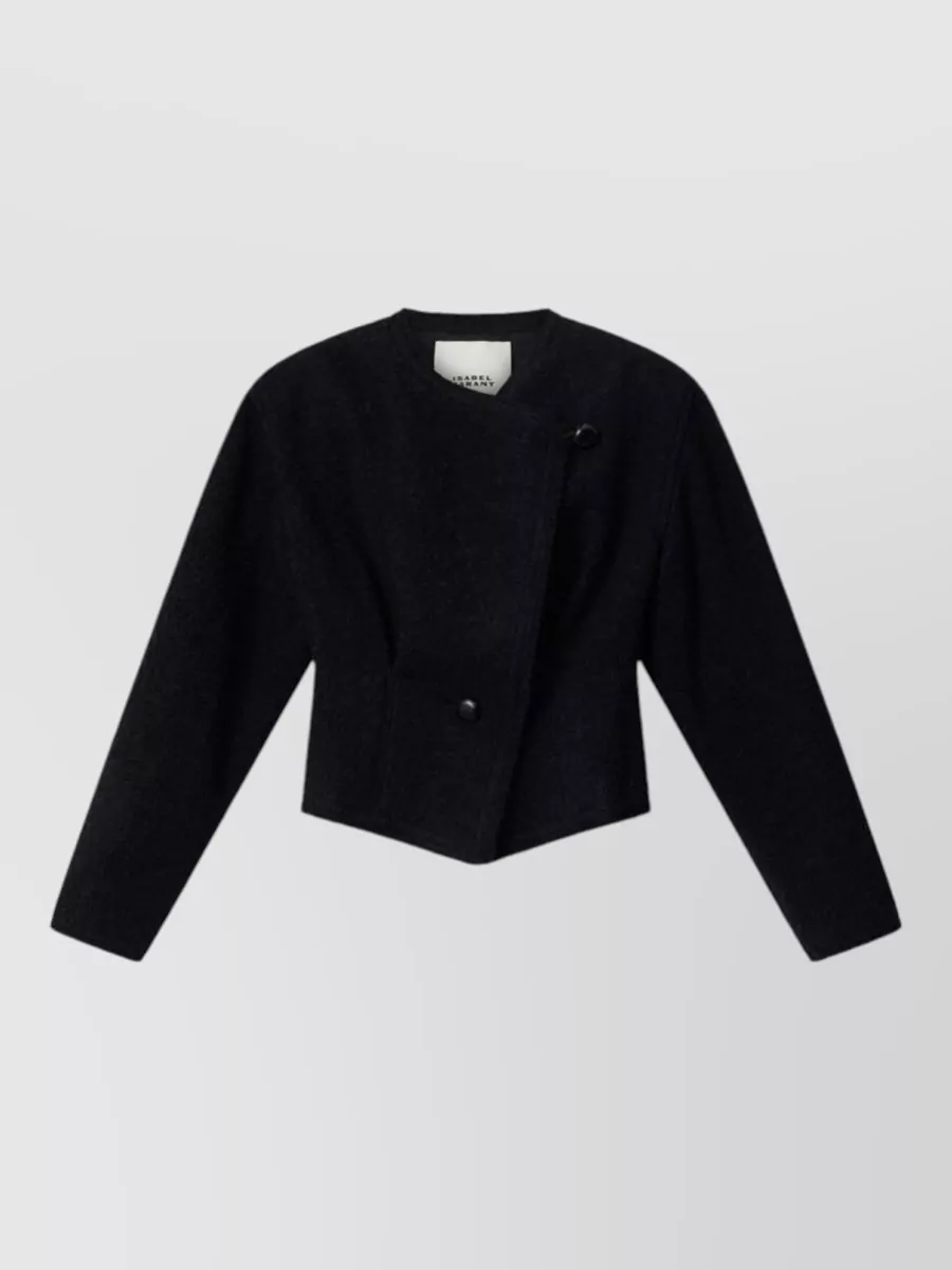 Isabel Marant bouclé asymmetric single-breasted coat