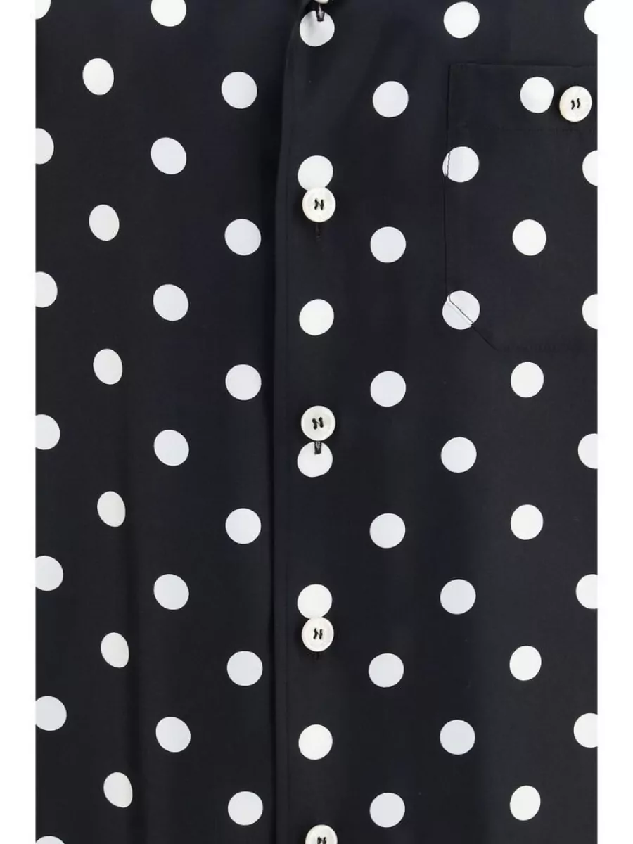 Dolce&Gabbana Silk polka dot short-sleeve shirt