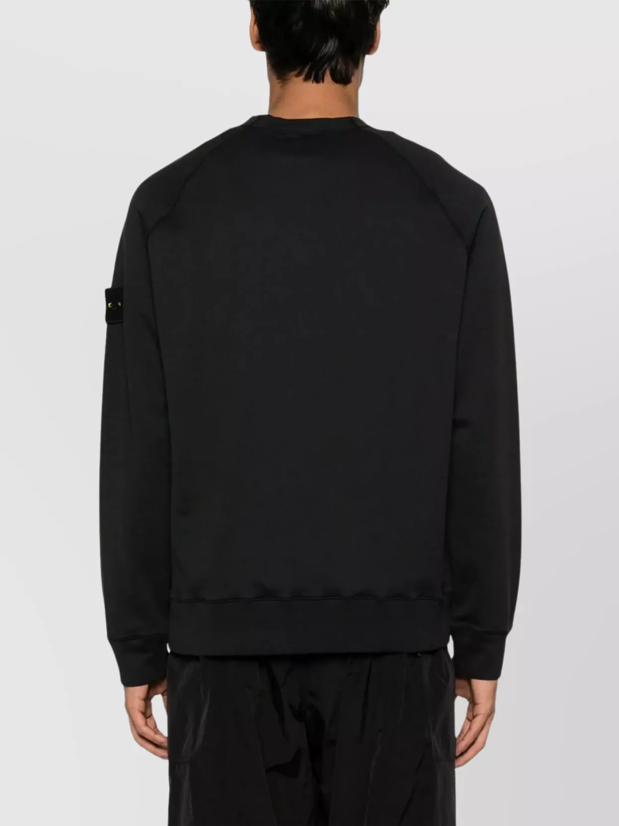 Shop Stone Island Sleeve Badge Crew Neck Sweater