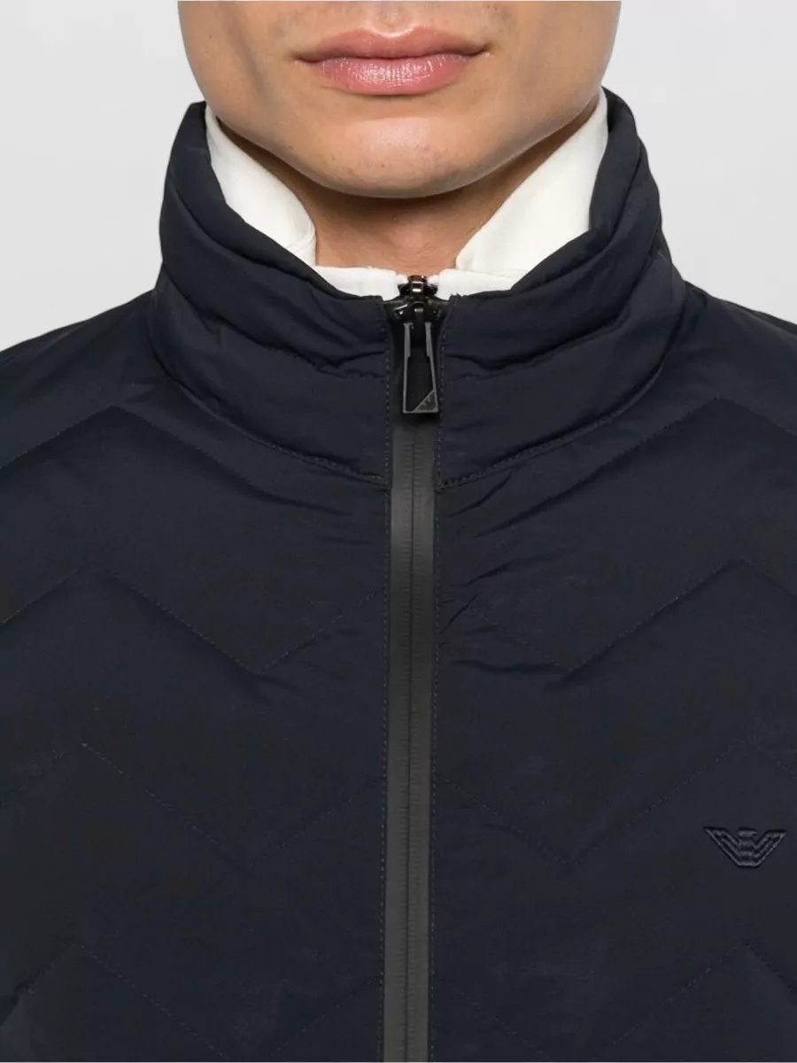 Emporio Armani Chevron-Quilted Down Puffer Jacket