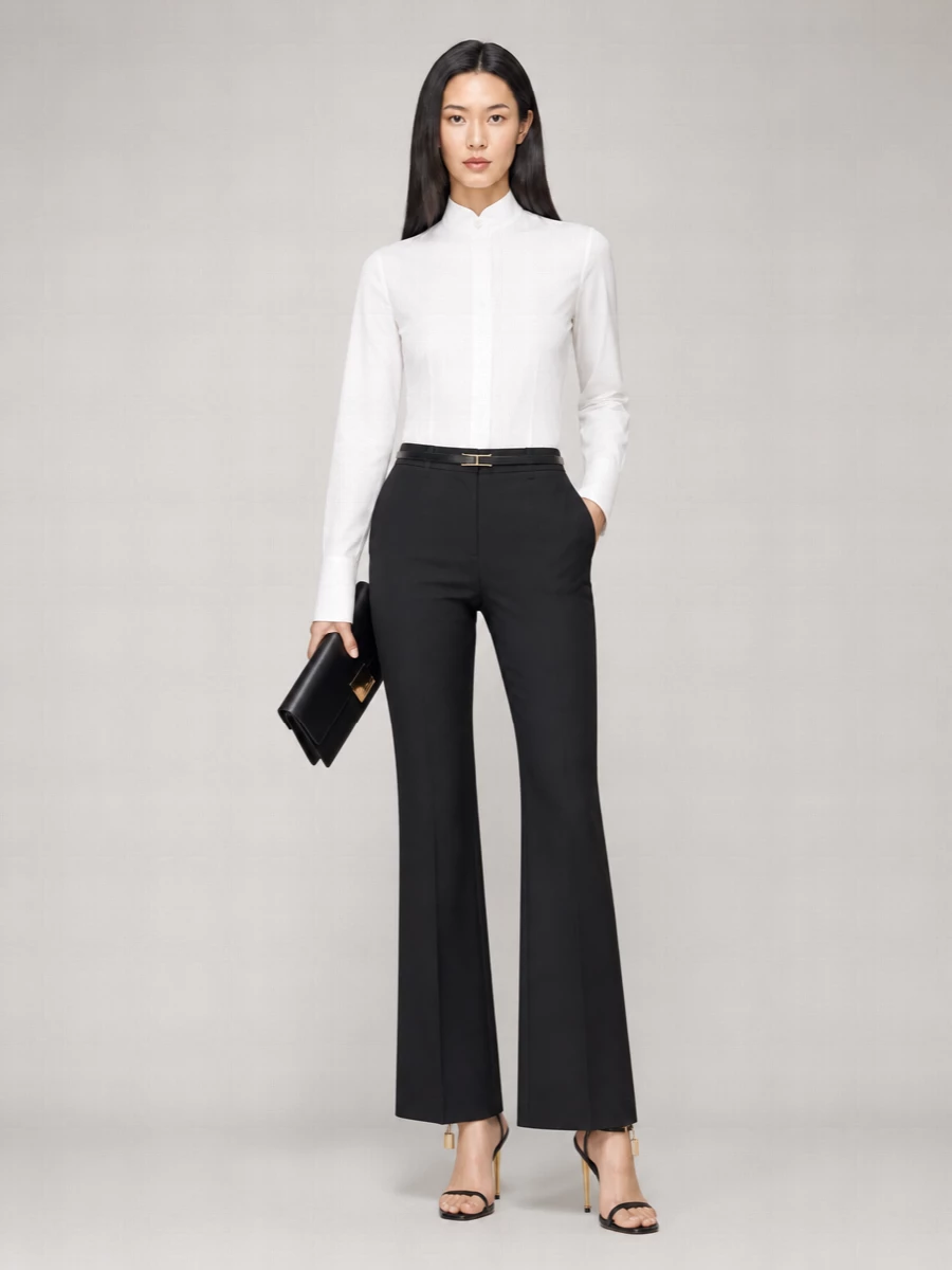 Tom Ford Cotton Long-Sleeve Tuxedo Shirt