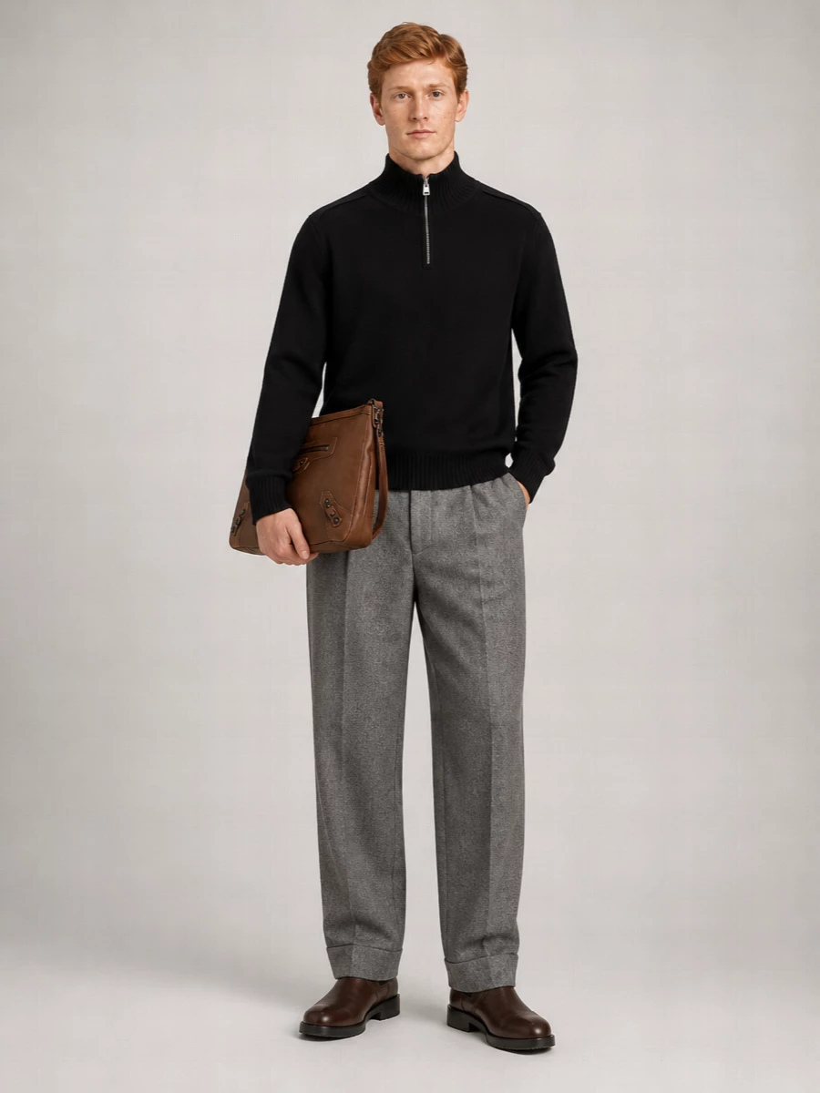 Balenciaga Lambskin Le City Moto Clutch Bag