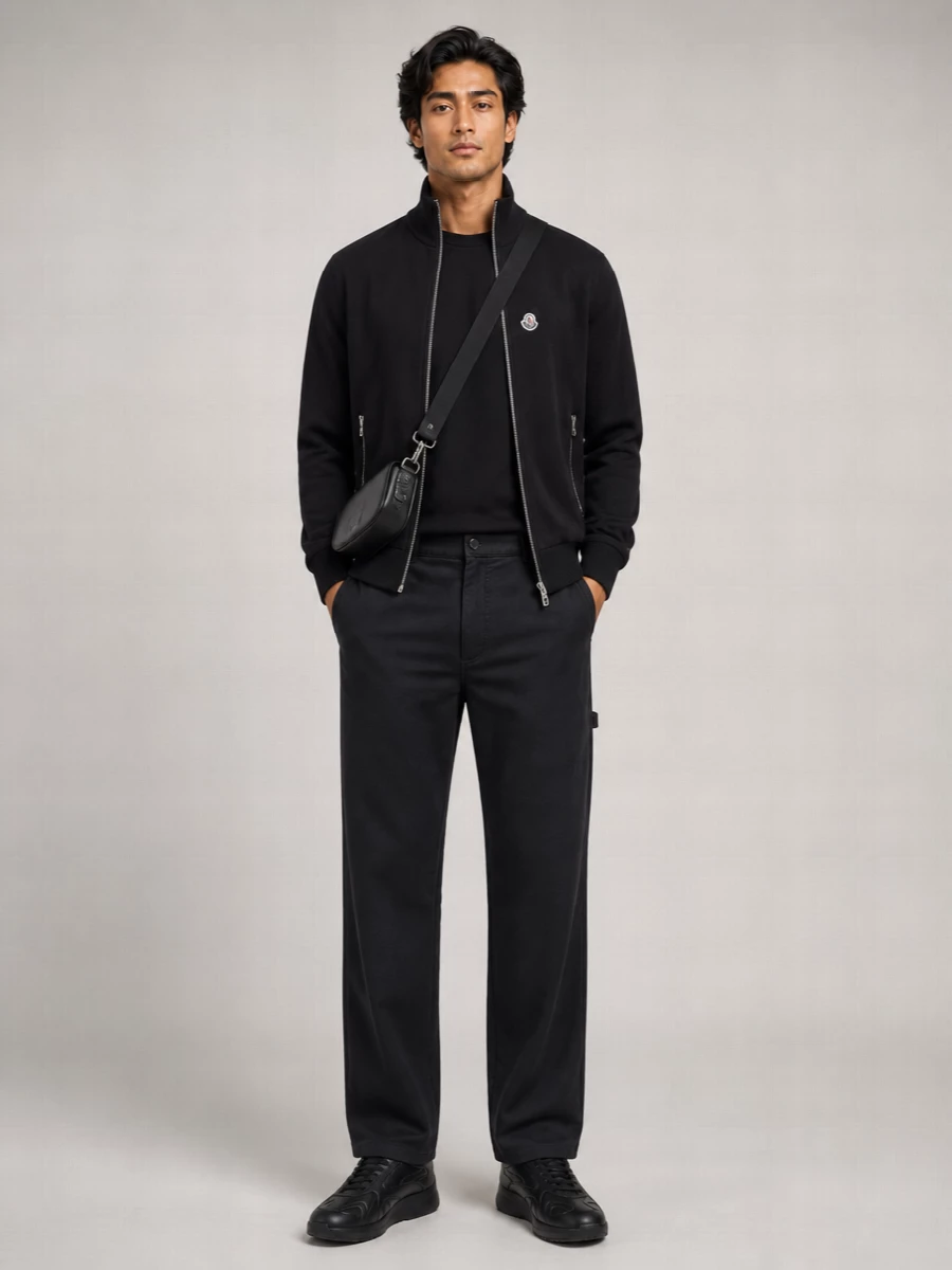 Burberry Calf Leather Asymmetric Crossbody Bag
