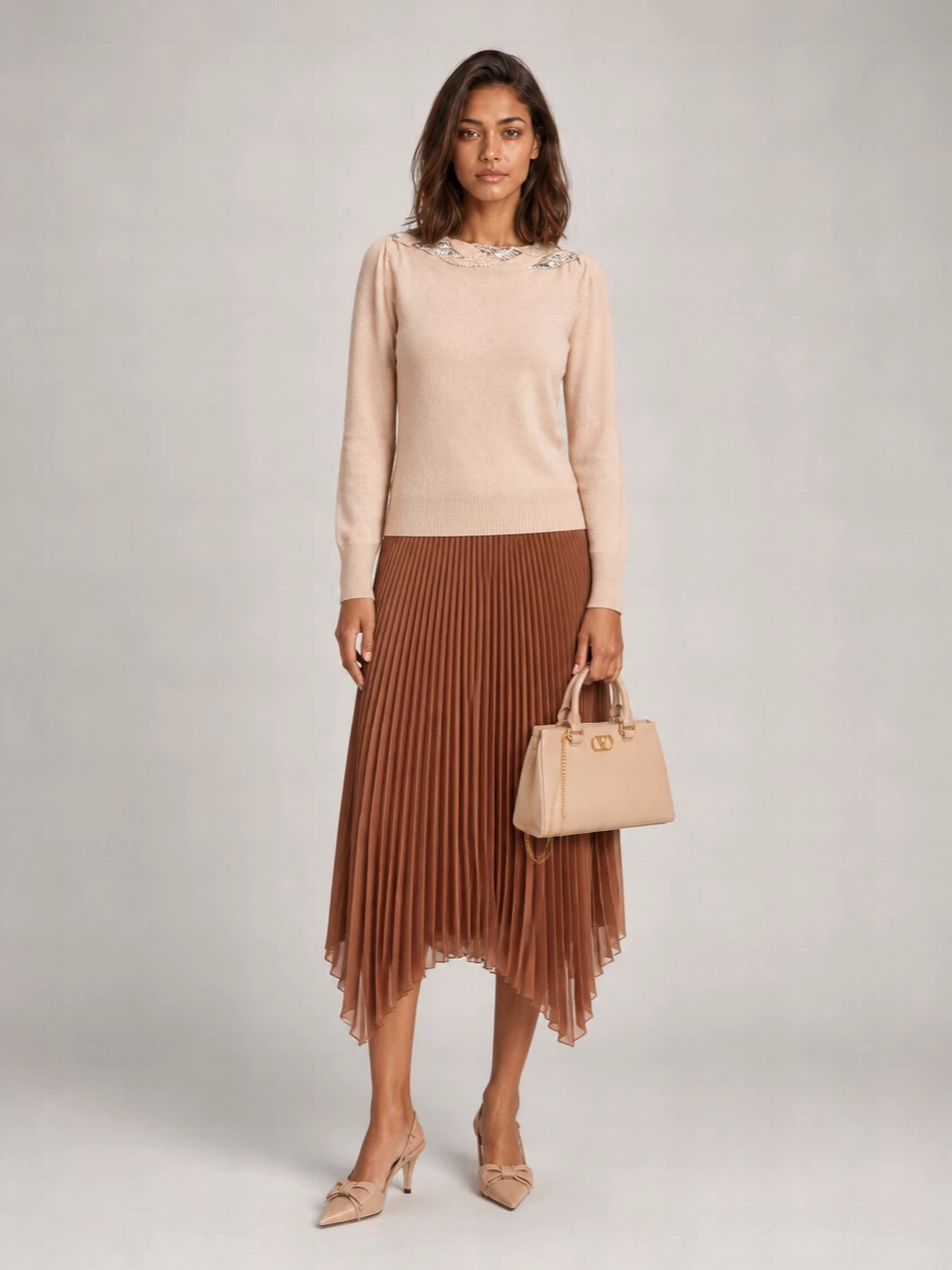 Valentino Garavani Cashmere Wool Embellished Crewneck Jumper