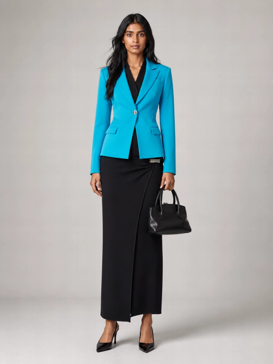 The Attico Virgin Wool Fitted Blazer
