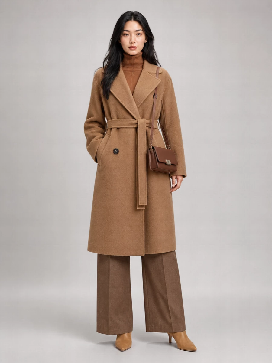 S Max Mara Cashmere Double-Breasted Long Coat