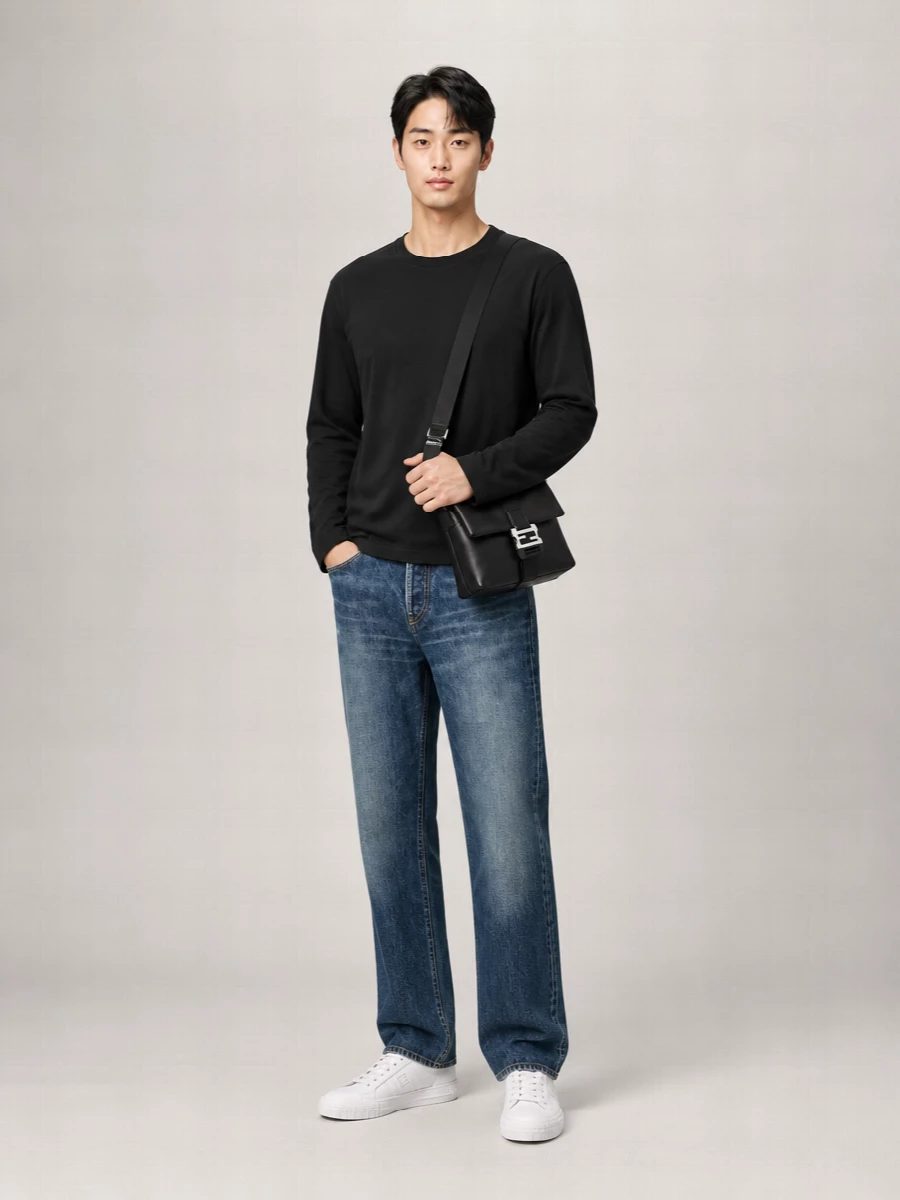 Fendi Leather Domino Low-Top Sneakers