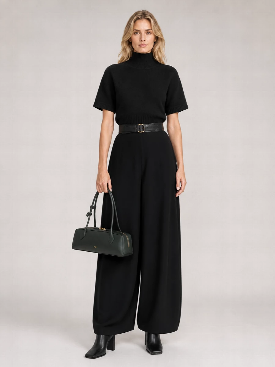 Alaïa Cashmere Cropped Turtleneck Sweatshirt