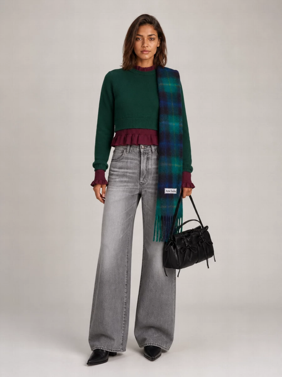 Acne Studios wool long-sleeve v-neck sweatshirt