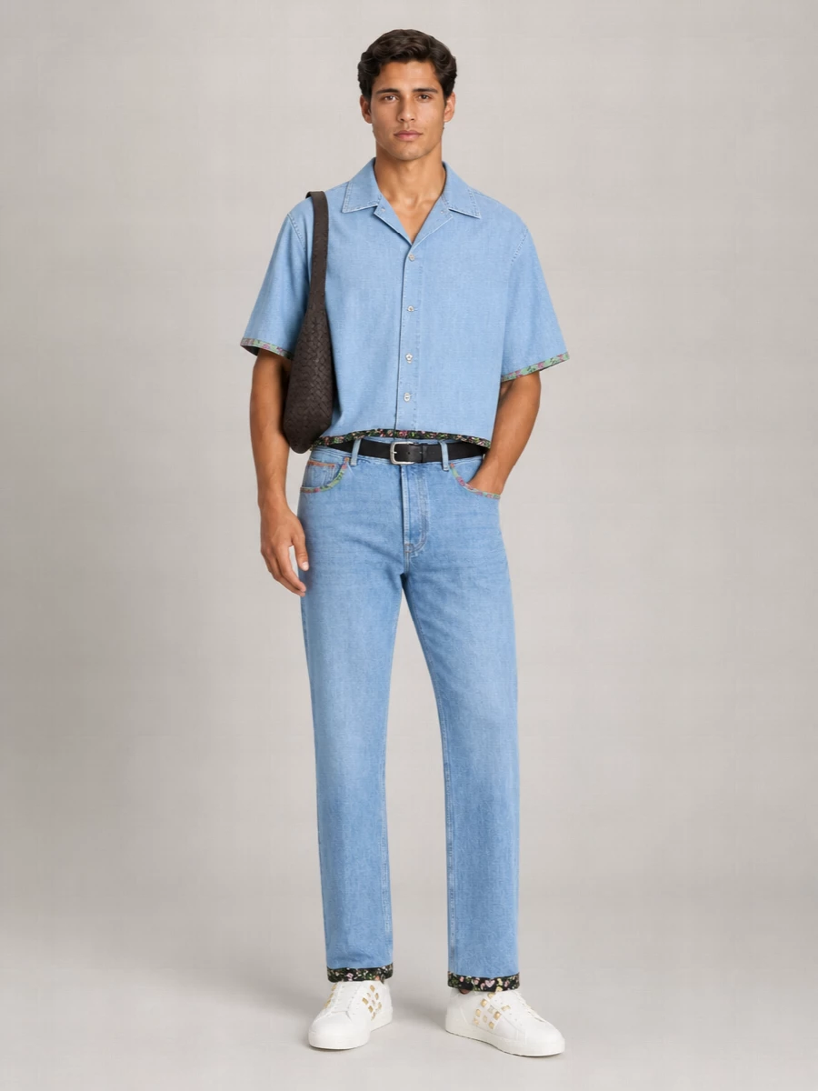 Valentino Garavani Denim Straight-Leg Trousers