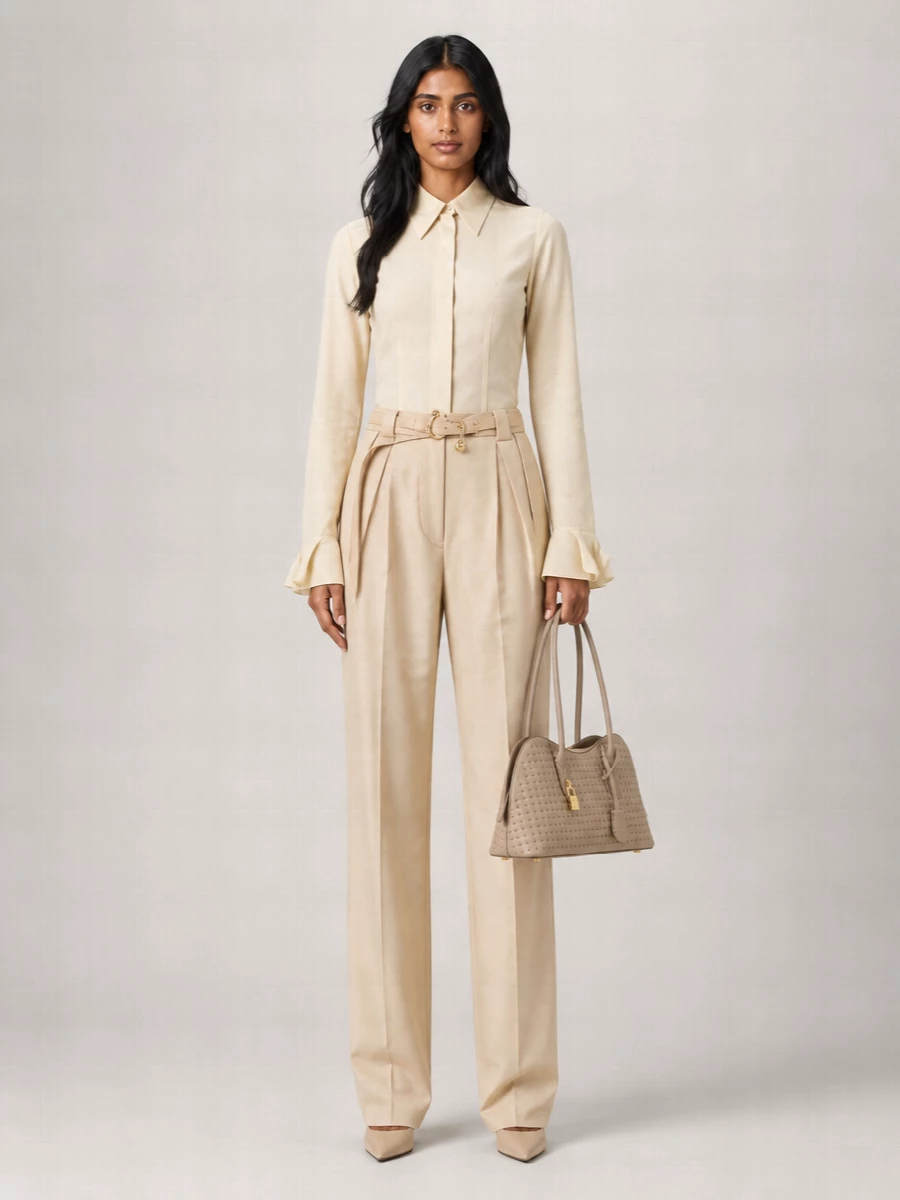 Sportmax High-Rise Wide-Leg Trousers
