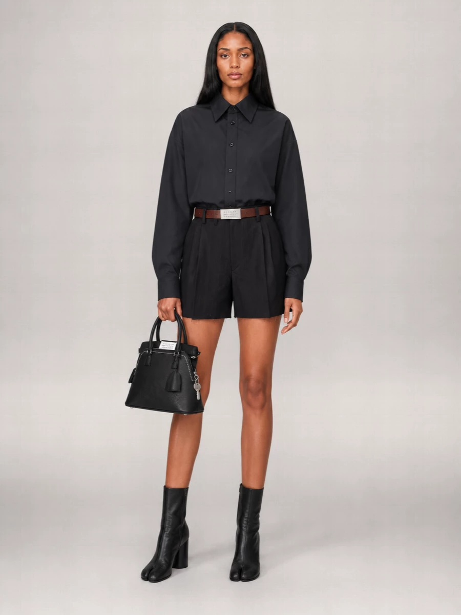 Maison Margiela Striped Virgin Wool Tailored Shorts