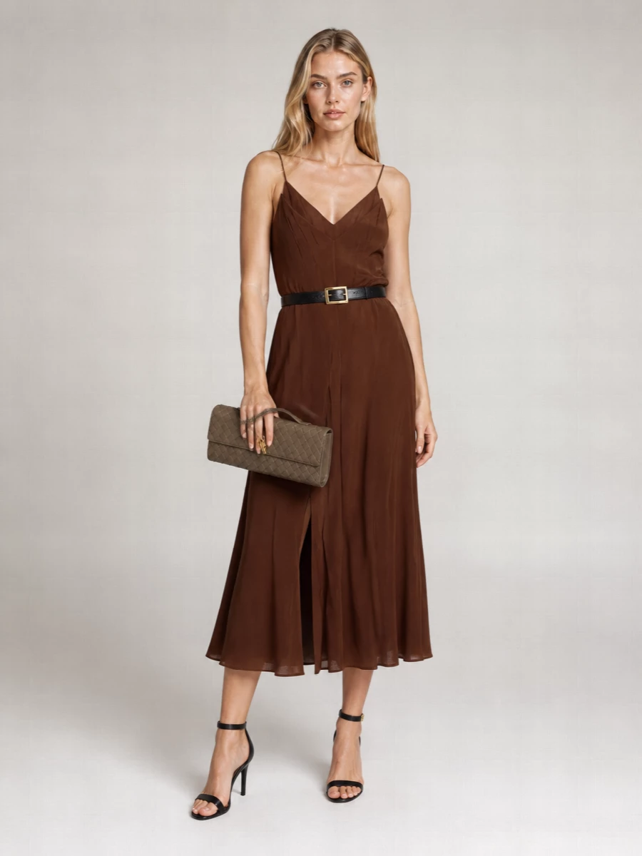 Prada Satin Midi Dress